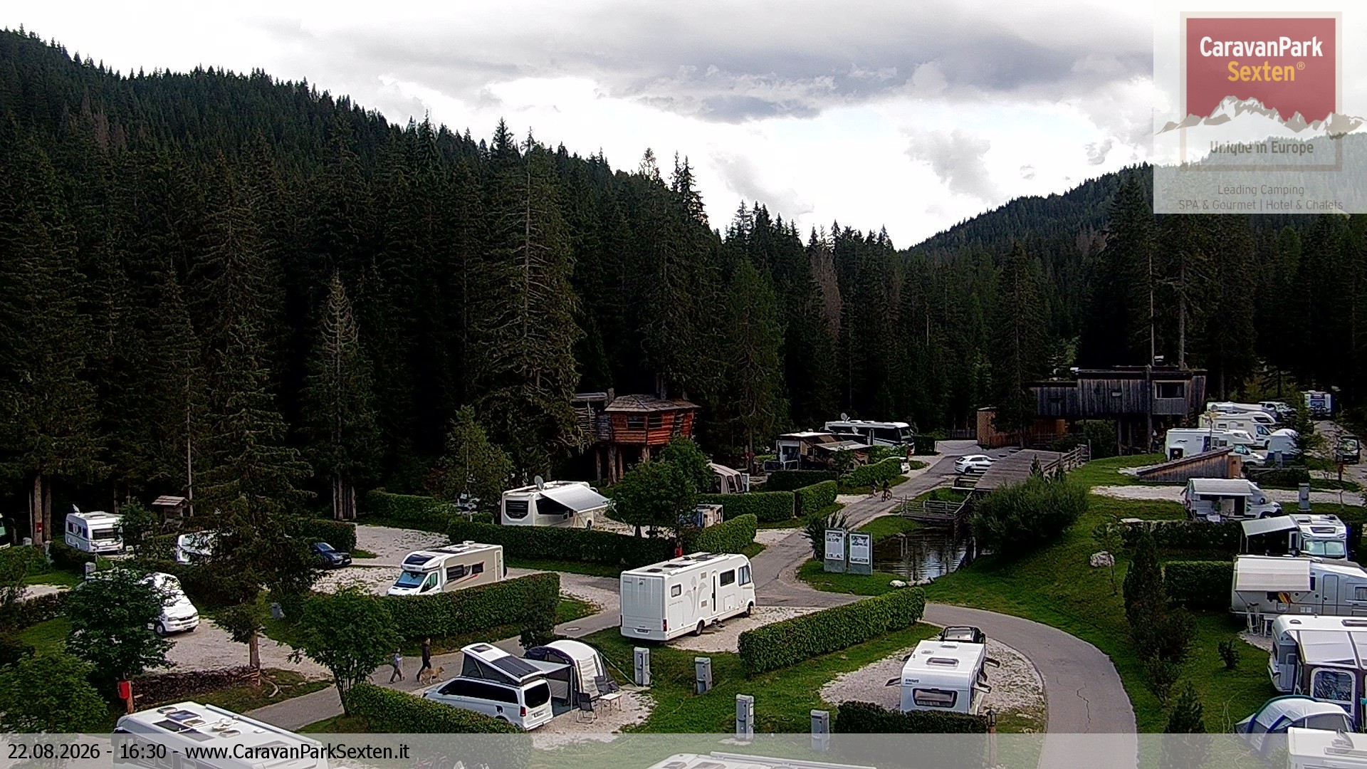 Archived image Webcam Sexten-Moos: caravanpark