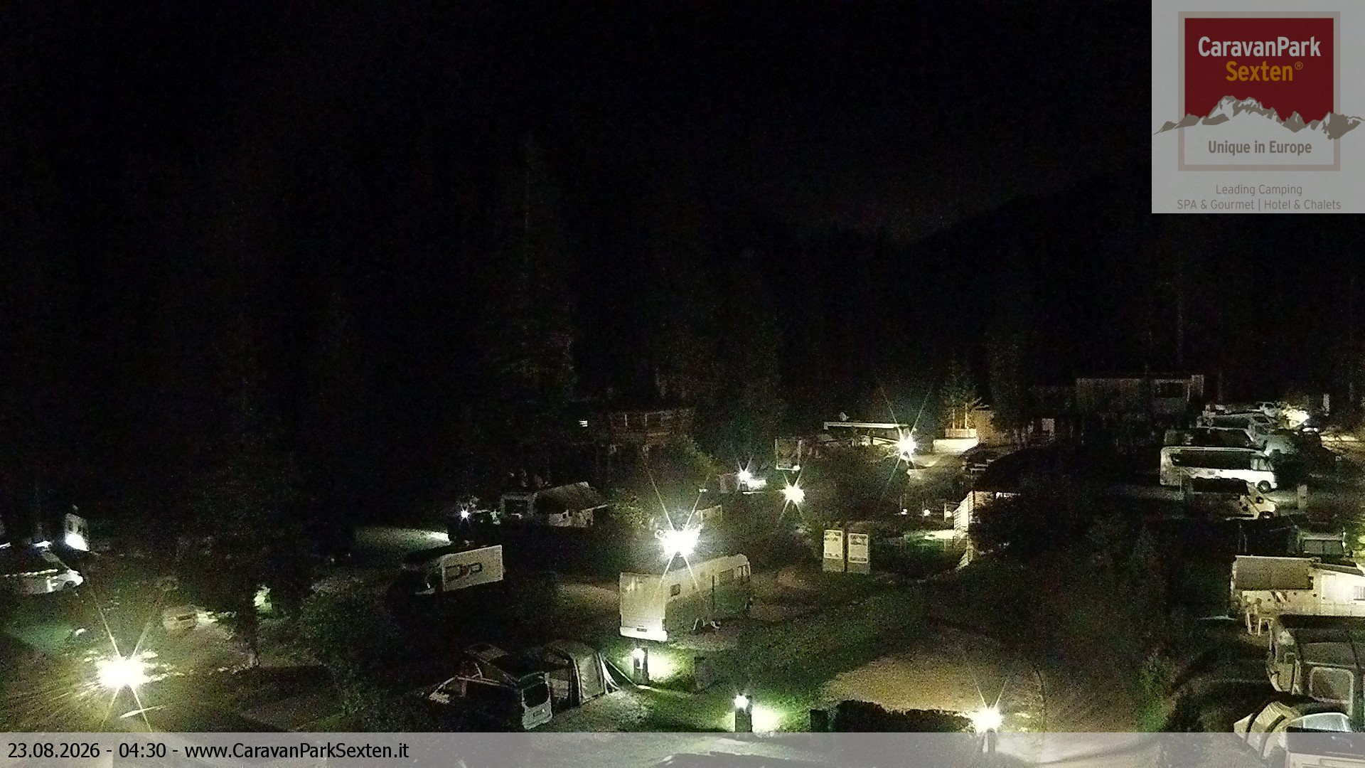Archiv Foto Webcam Caravanpark in Sexten - Moos