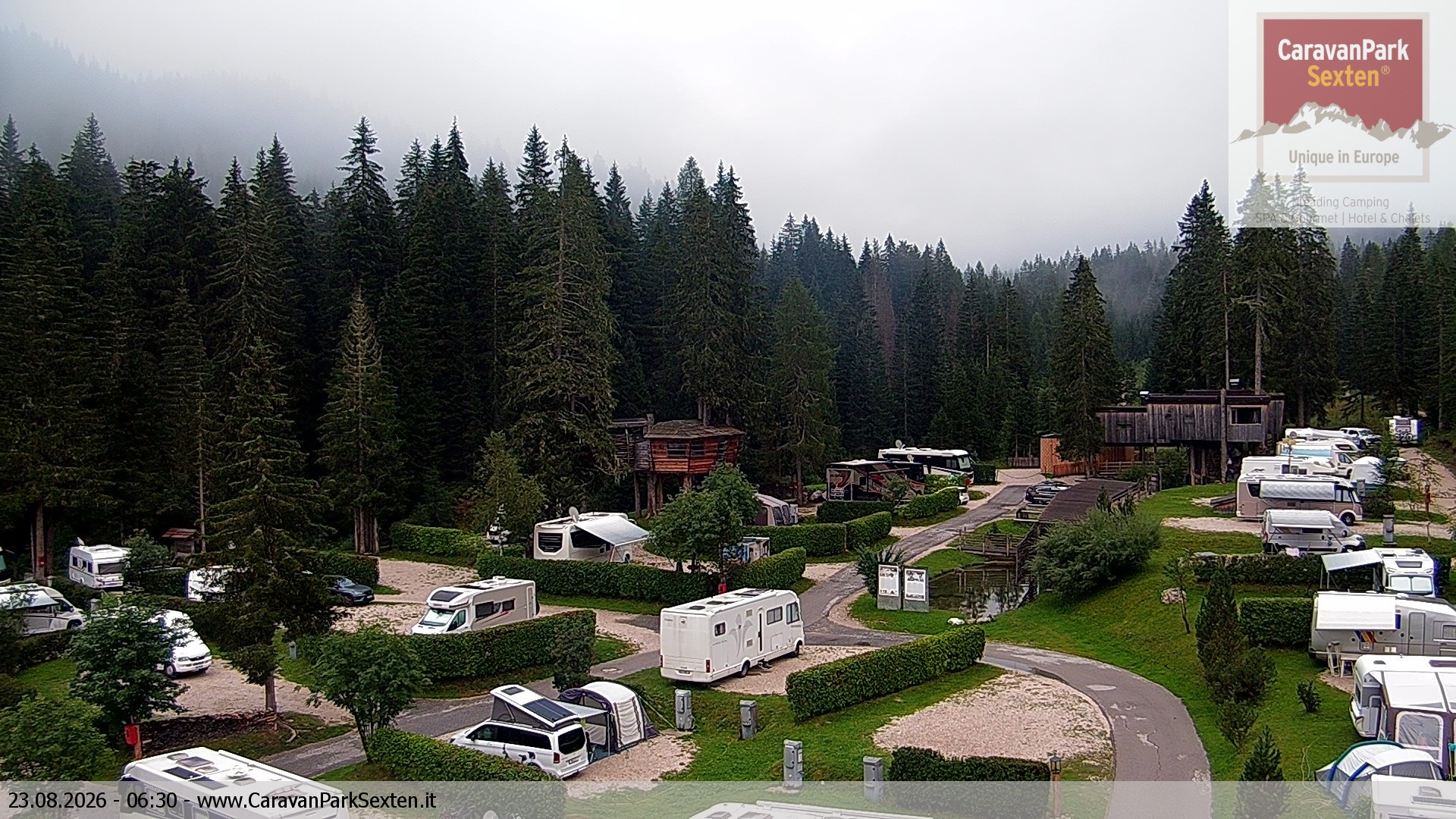 Archiv Foto Webcam Caravanpark in Sexten - Moos