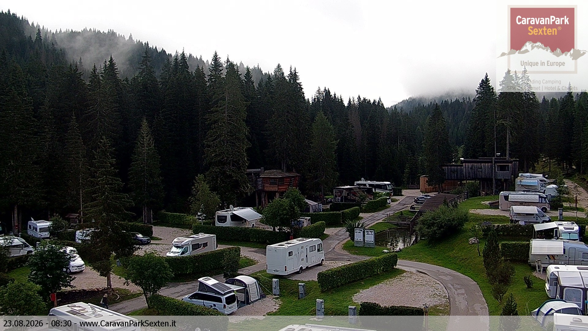 Archiv Foto Webcam Caravanpark in Sexten - Moos