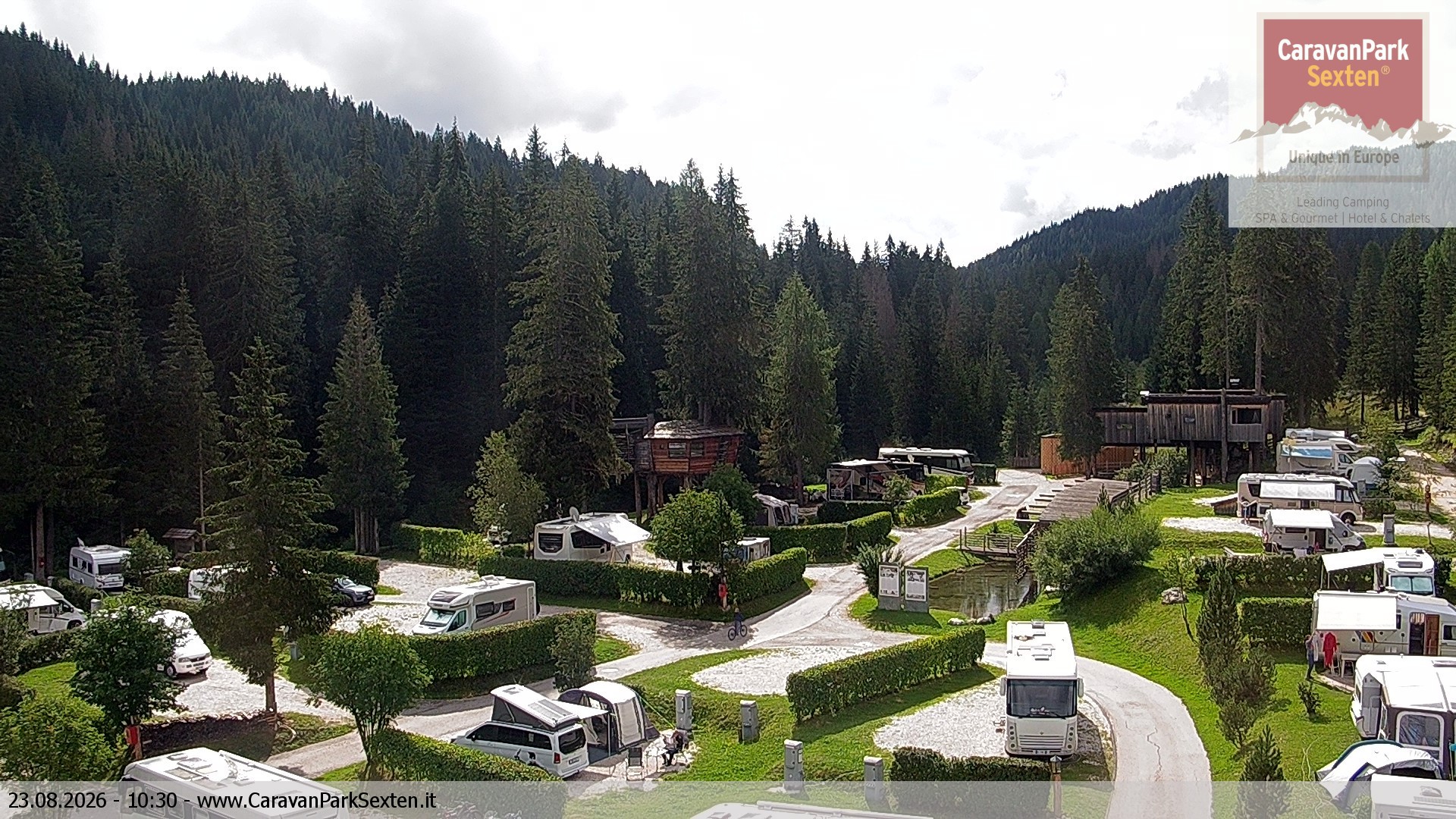 Archiv Foto Webcam Caravanpark in Sexten - Moos