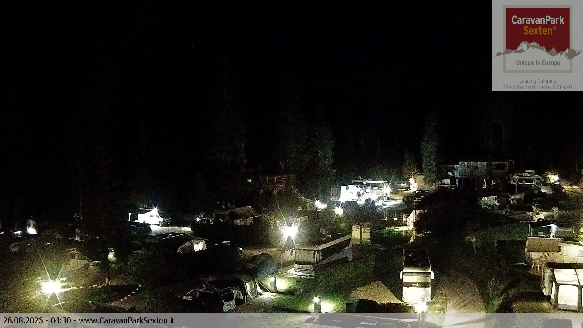 Archived image Webcam Sexten-Moos: caravanpark