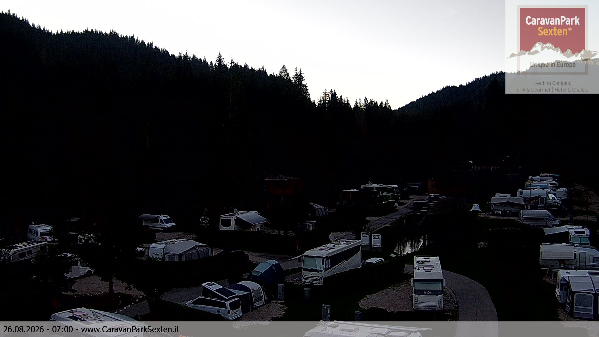 Archived image Webcam Sexten-Moos: caravanpark