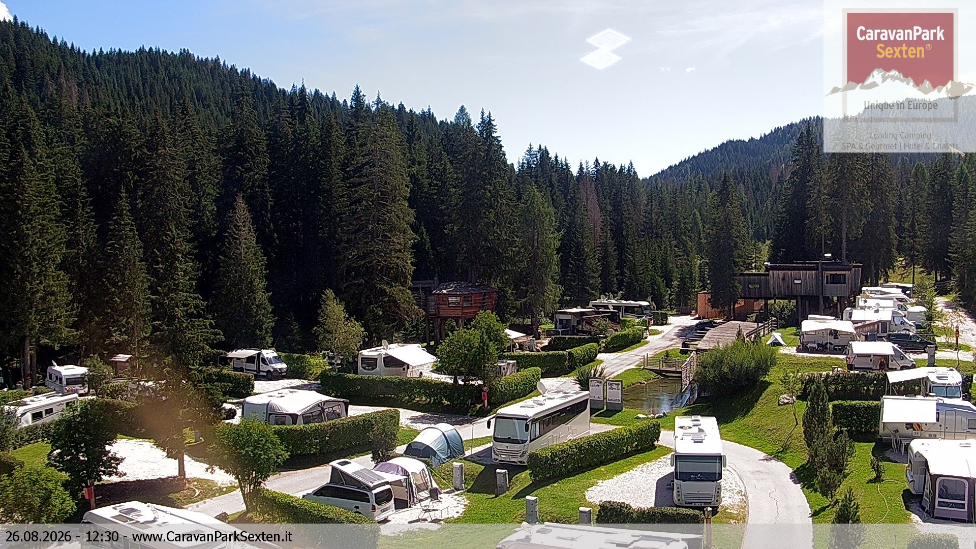 Archiv Foto Webcam Caravanpark in Sexten - Moos