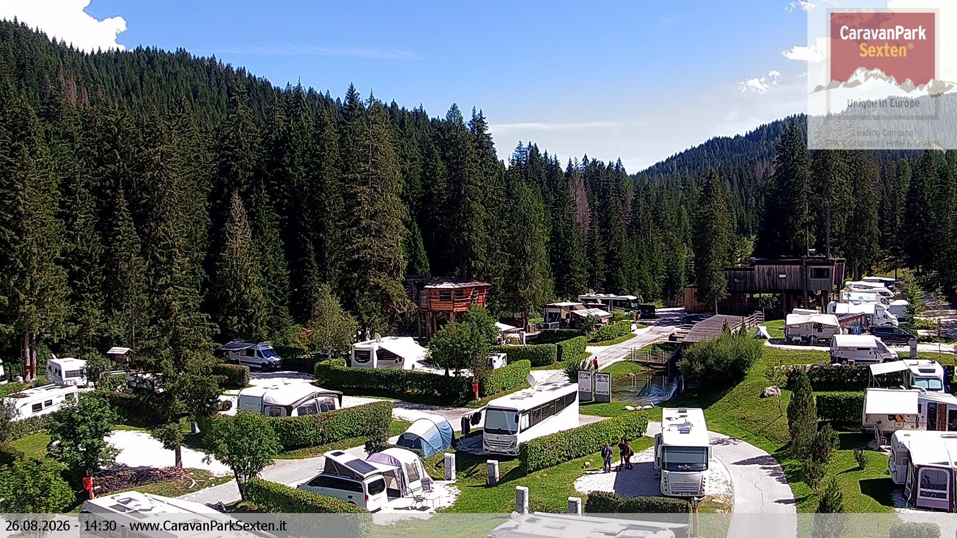 Archiv Foto Webcam Caravanpark in Sexten - Moos