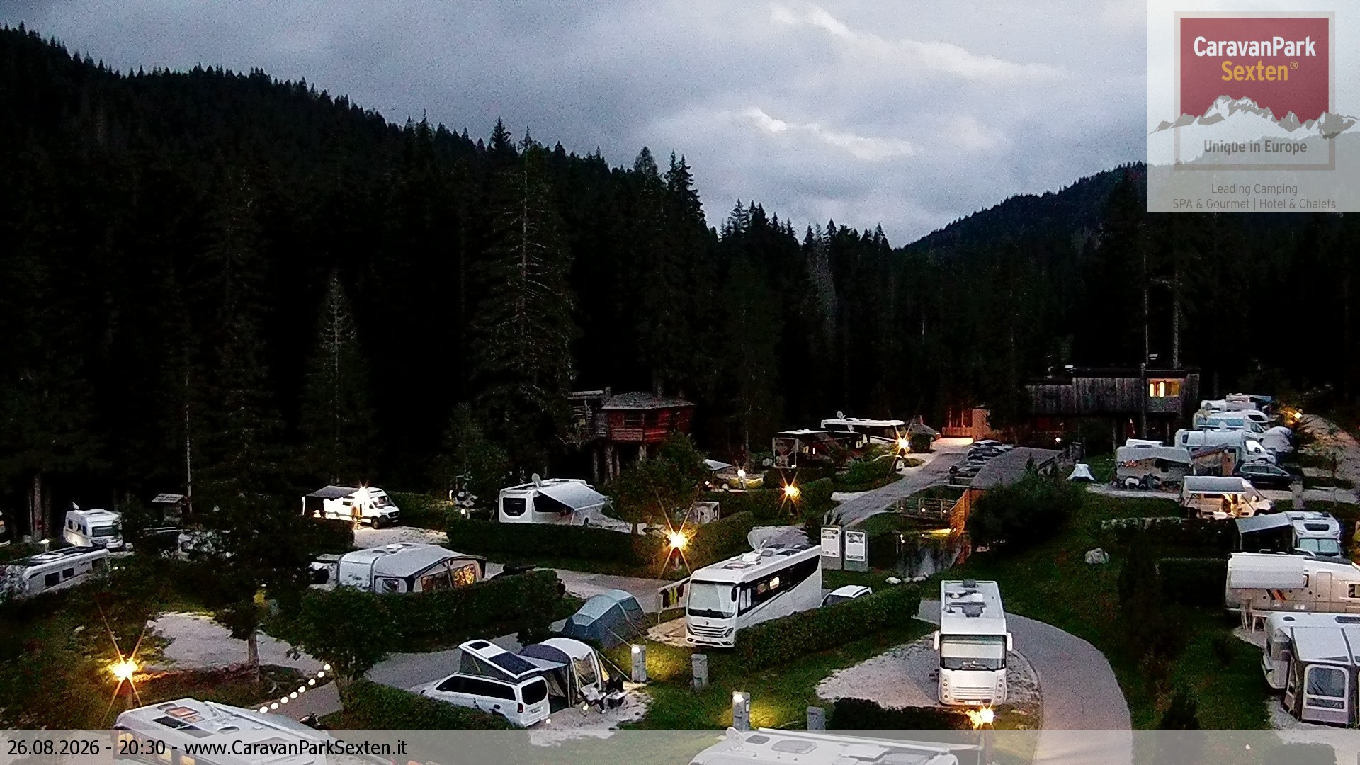 Archiv Foto Webcam Caravanpark in Sexten - Moos