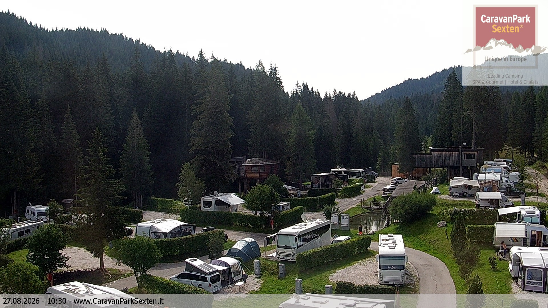 Archived image Webcam Sexten-Moos: caravanpark