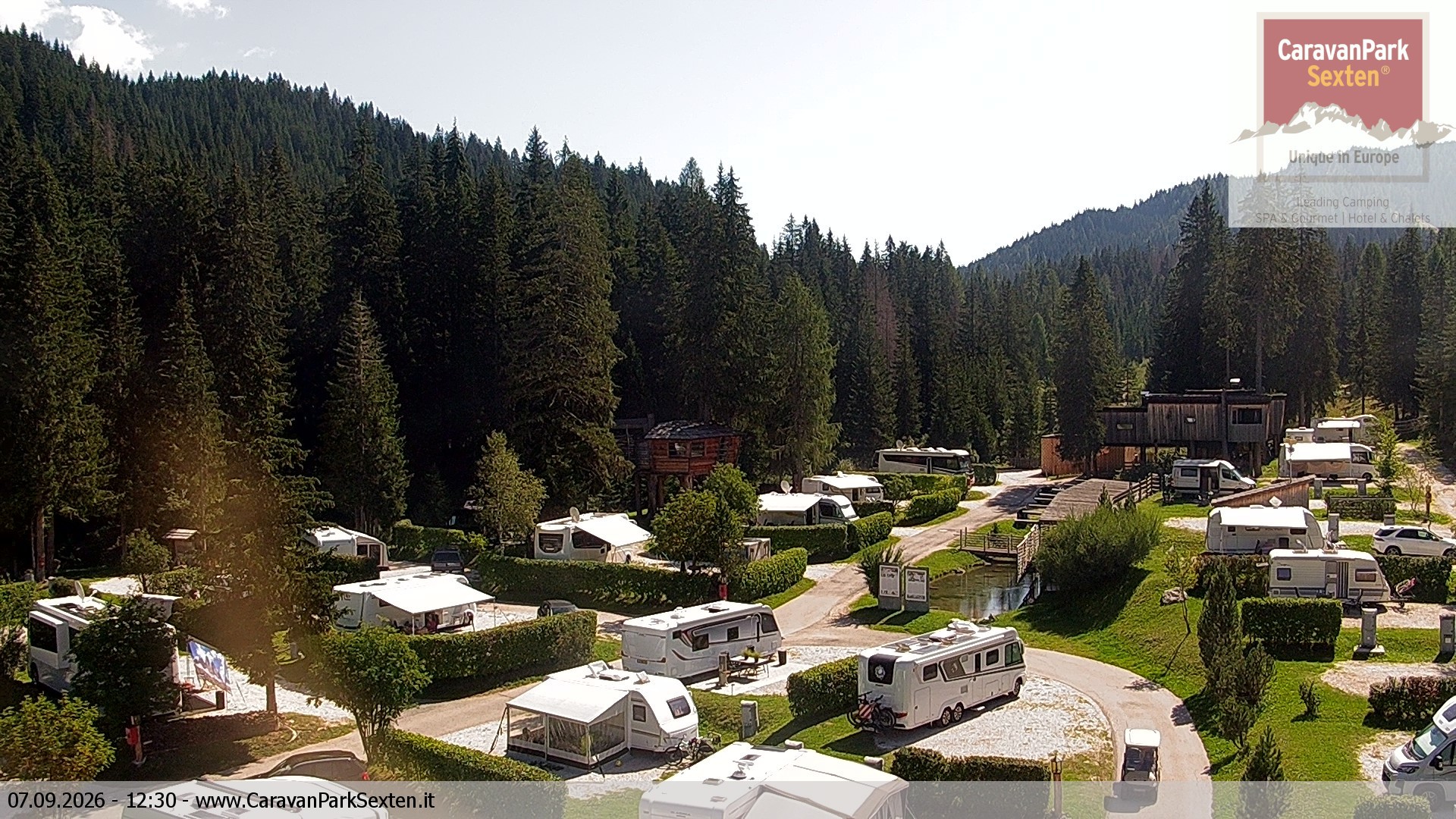 Archiv Foto Webcam Caravanpark in Sexten - Moos