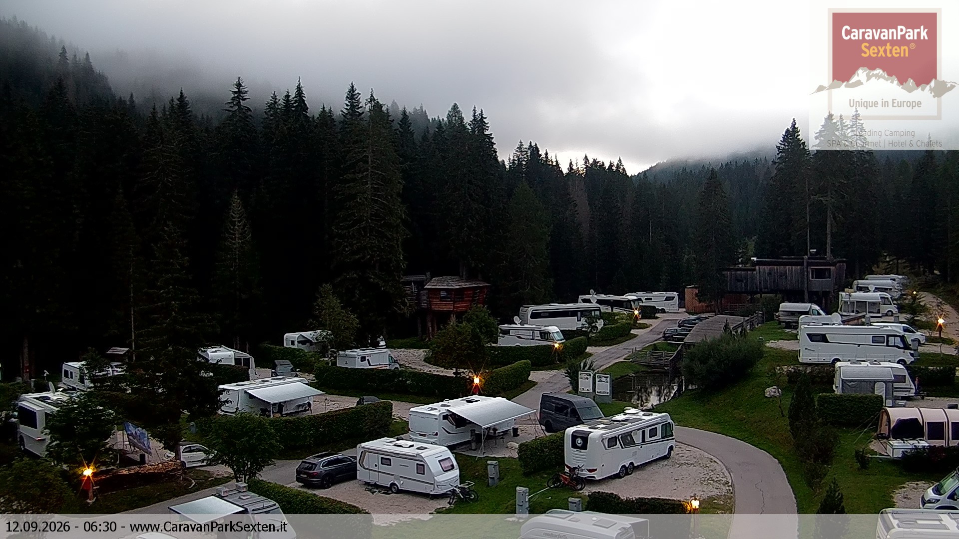 Archived image Webcam Sexten-Moos: caravanpark