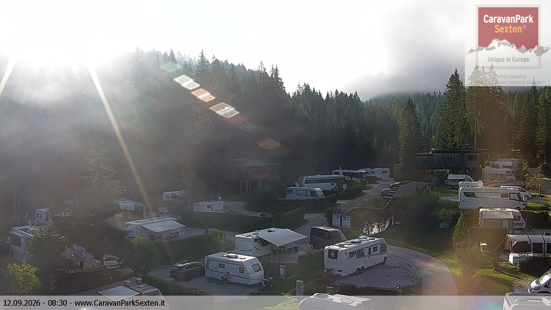 Archived image Webcam Sexten-Moos: caravanpark
