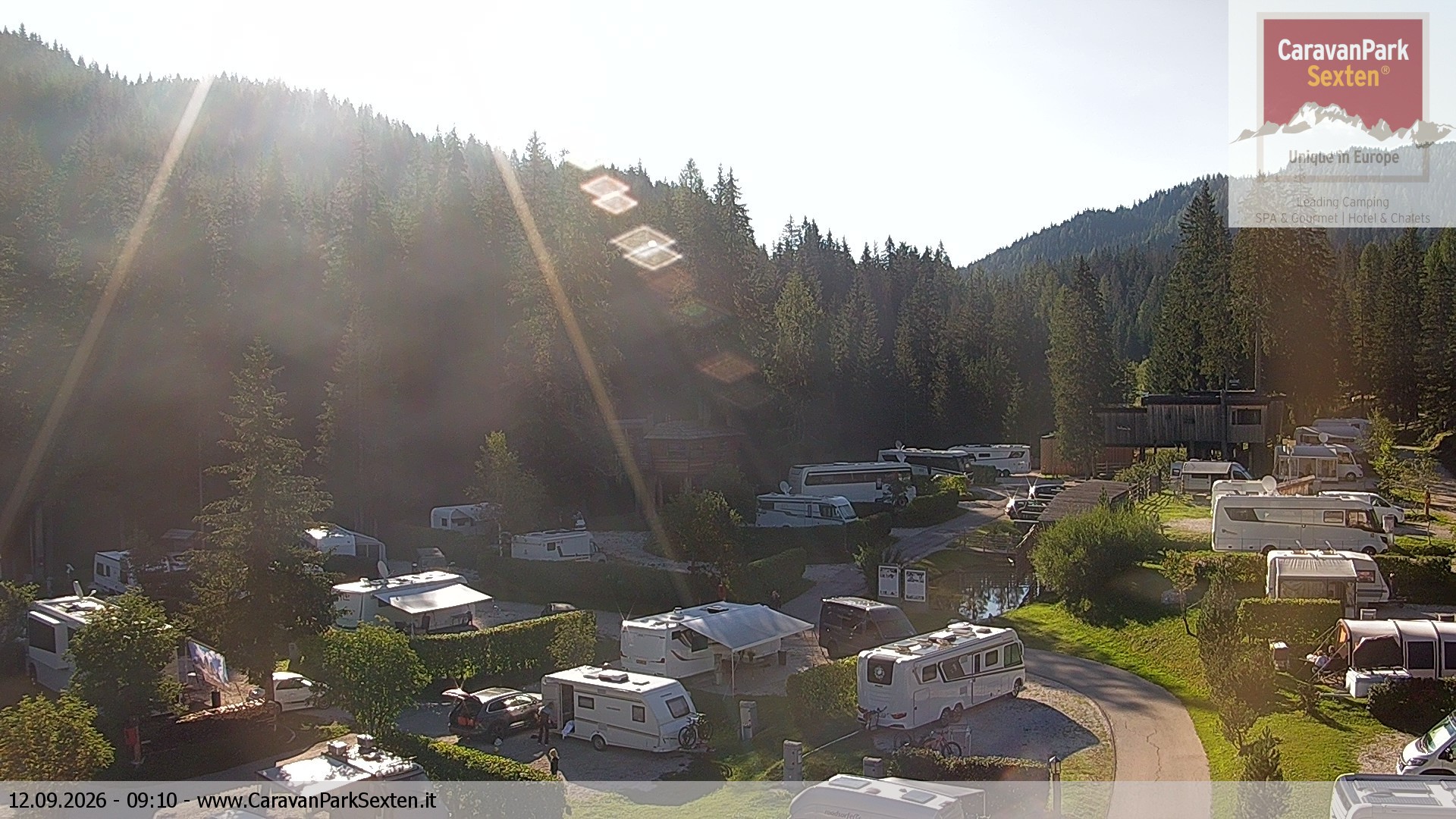 Archived image Webcam Sexten-Moos: caravanpark