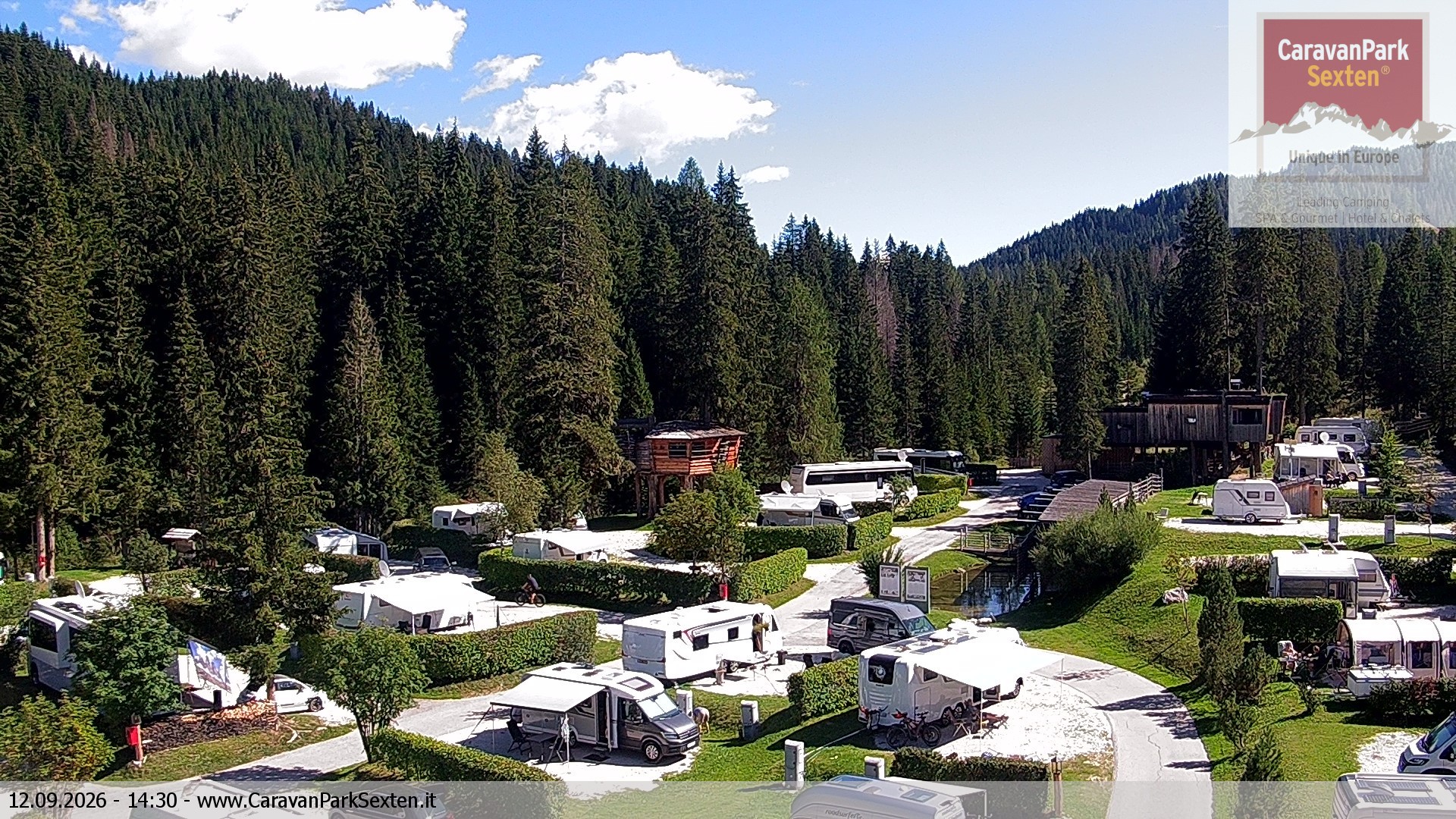 Archived image Webcam Sexten-Moos: caravanpark