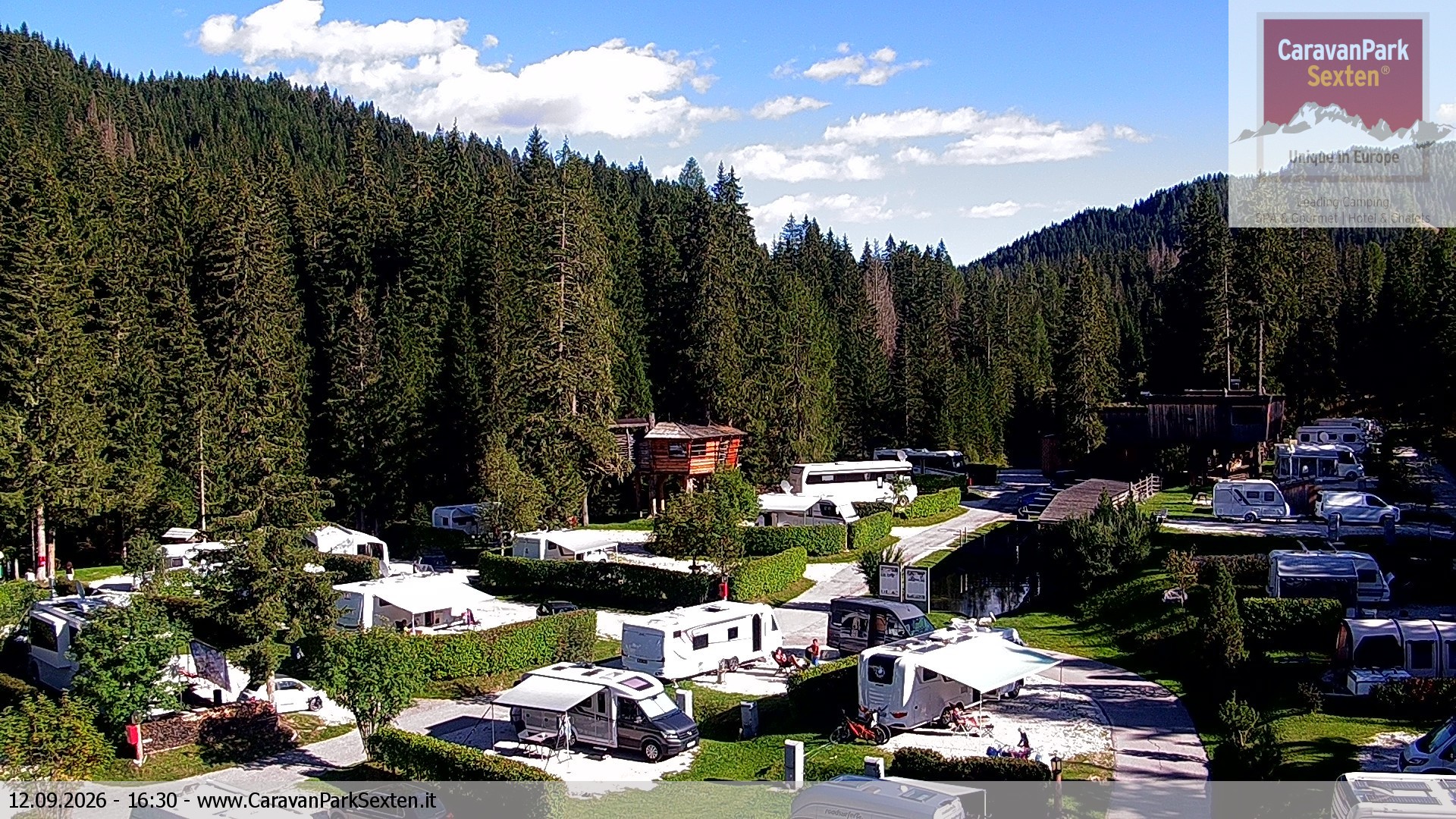 Archived image Webcam Sexten-Moos: caravanpark