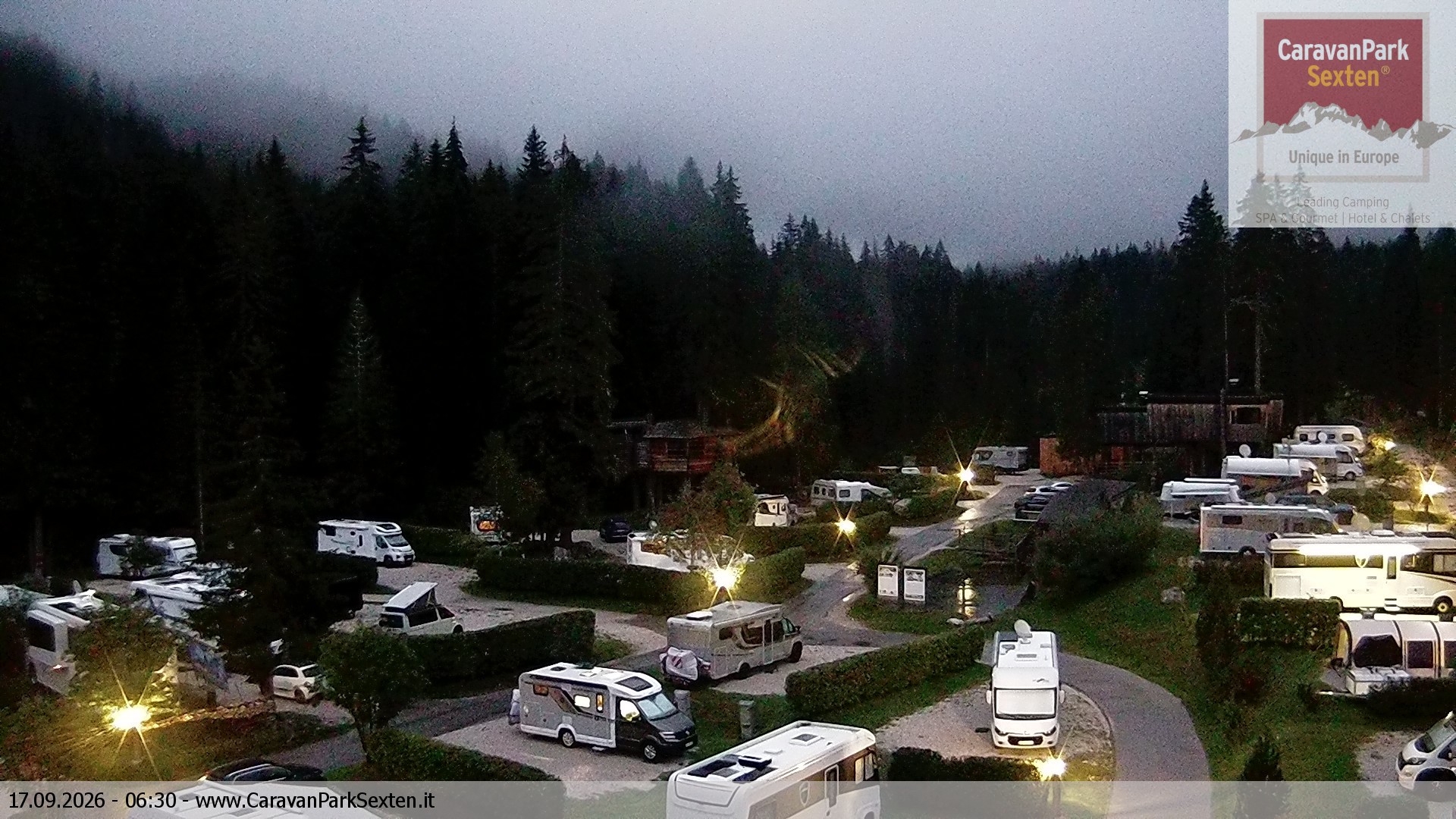 Archiv Foto Webcam Caravanpark in Sexten - Moos