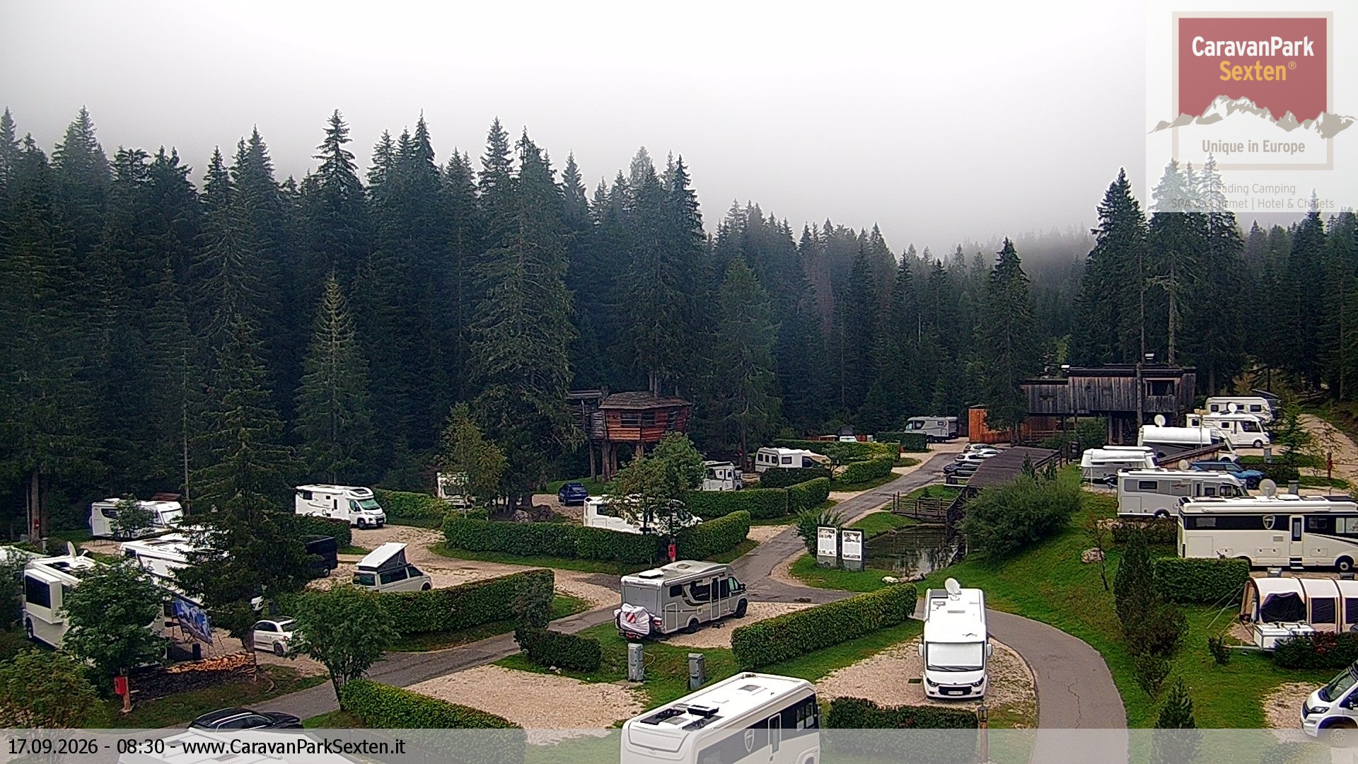 Archiv Foto Webcam Caravanpark in Sexten - Moos