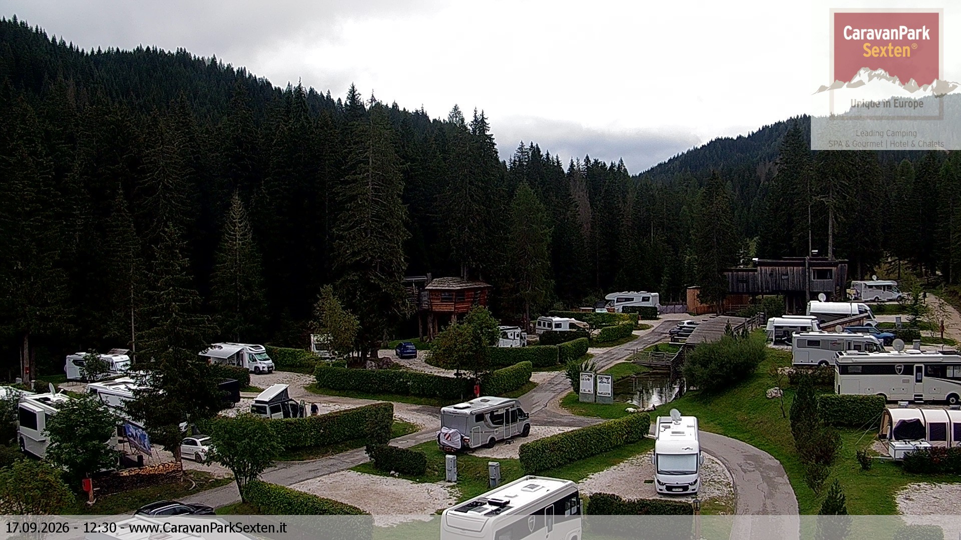 Archiv Foto Webcam Caravanpark in Sexten - Moos