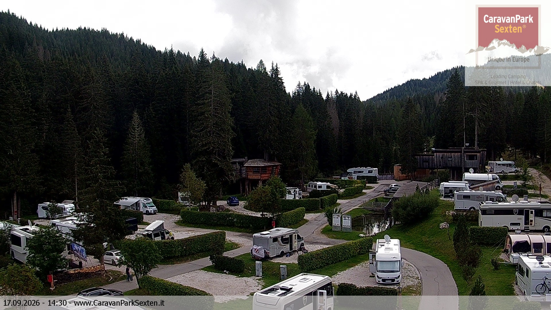 Archiv Foto Webcam Caravanpark in Sexten - Moos