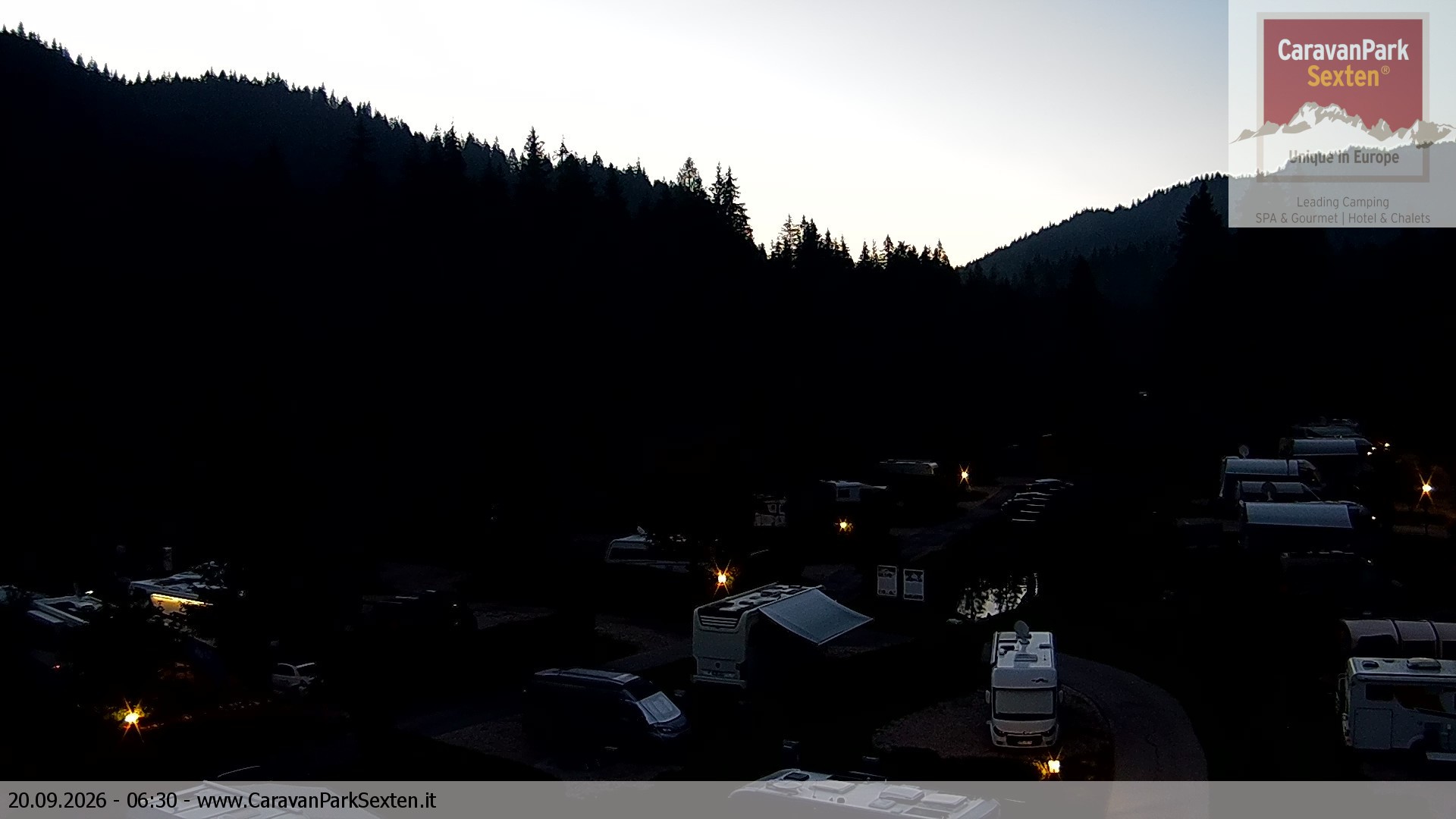 Archiv Foto Webcam Caravanpark in Sexten - Moos