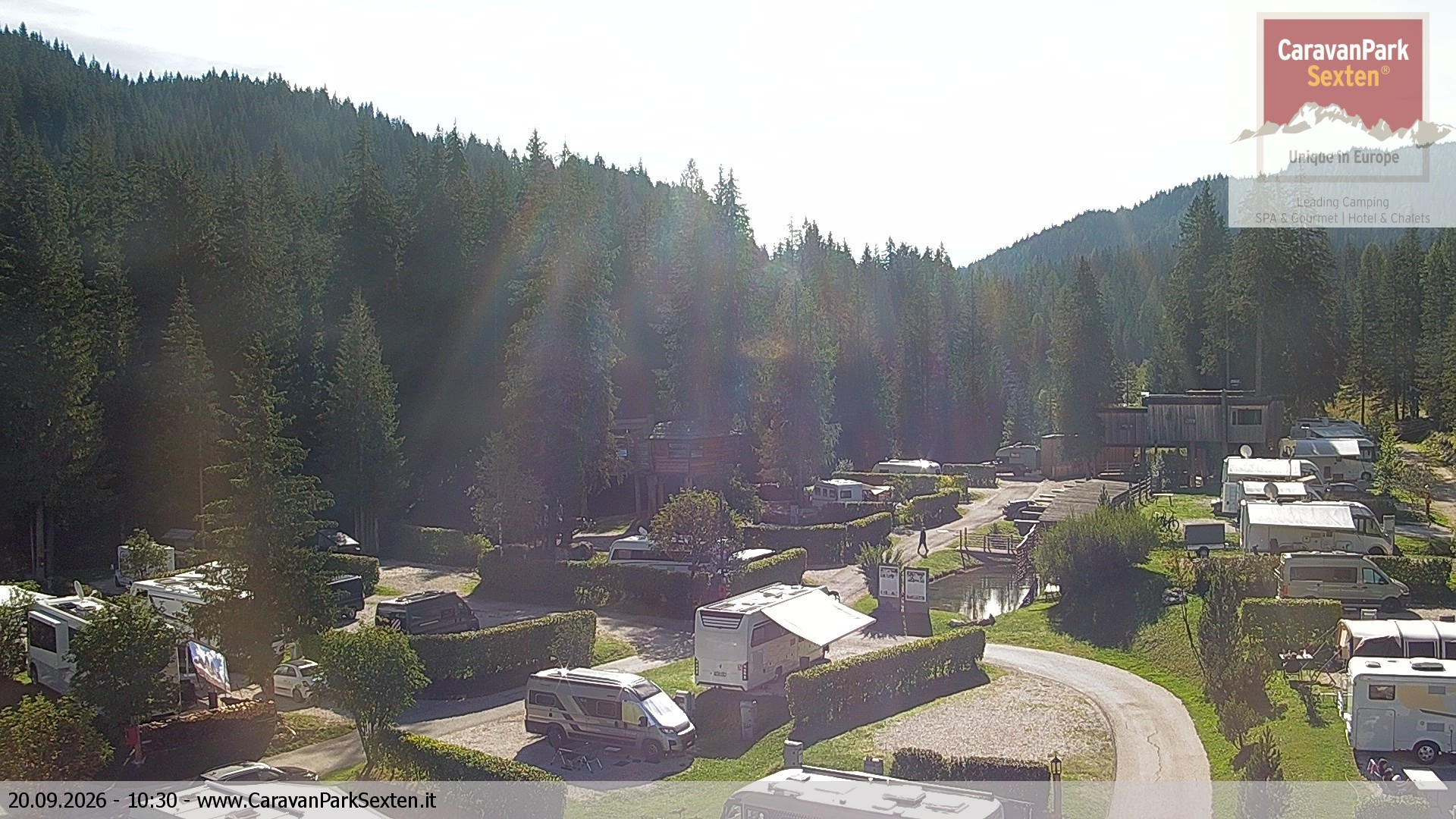 Archiv Foto Webcam Caravanpark in Sexten - Moos