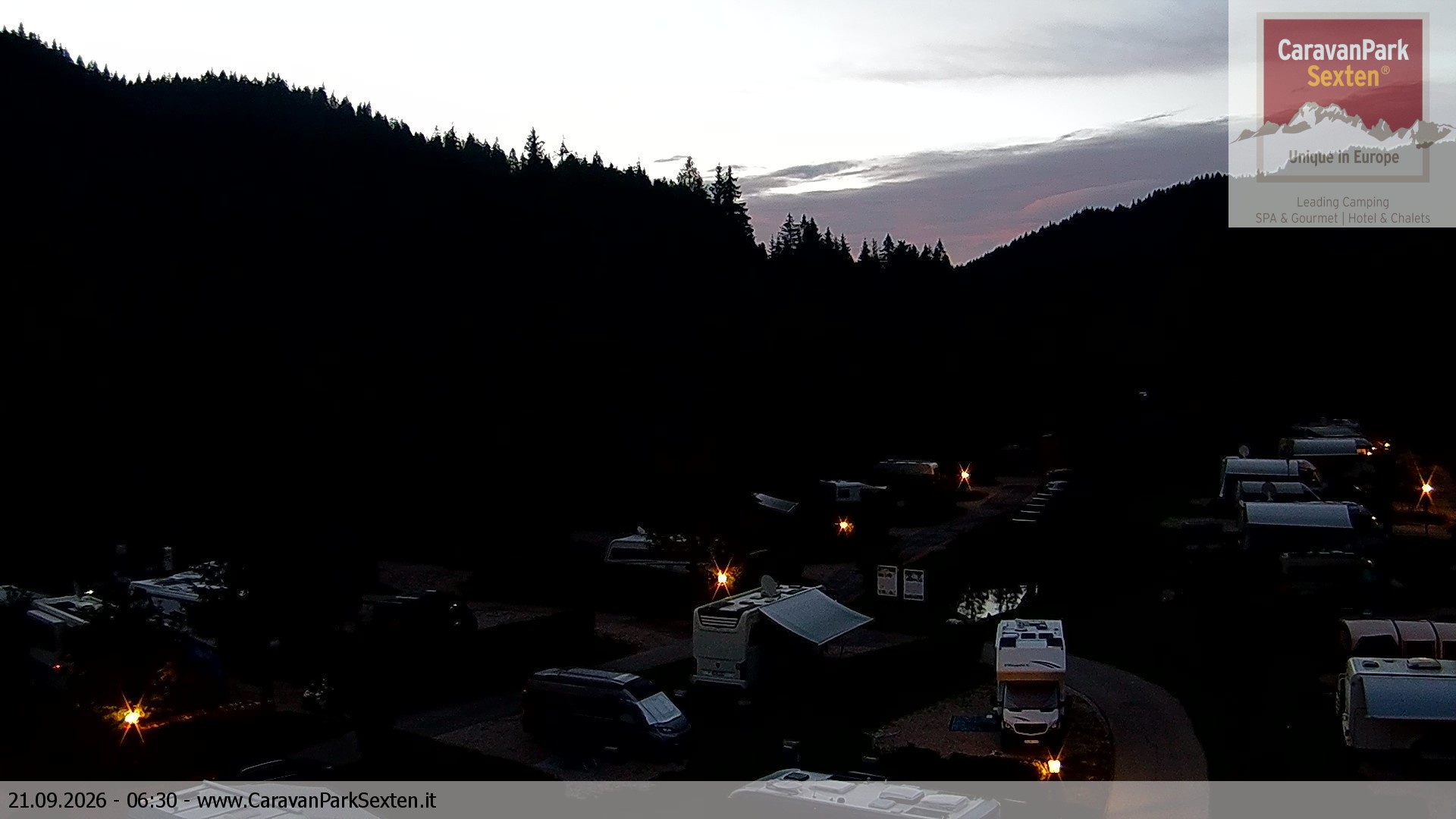 Archiv Foto Webcam Caravanpark in Sexten - Moos