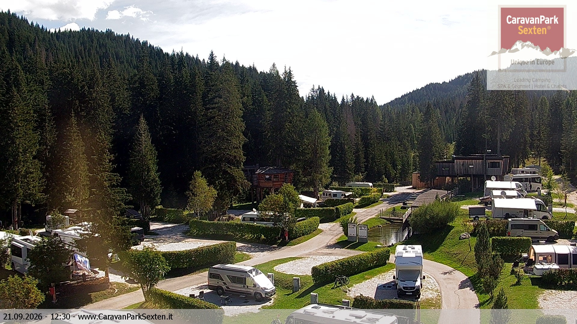 Archiv Foto Webcam Caravanpark in Sexten - Moos