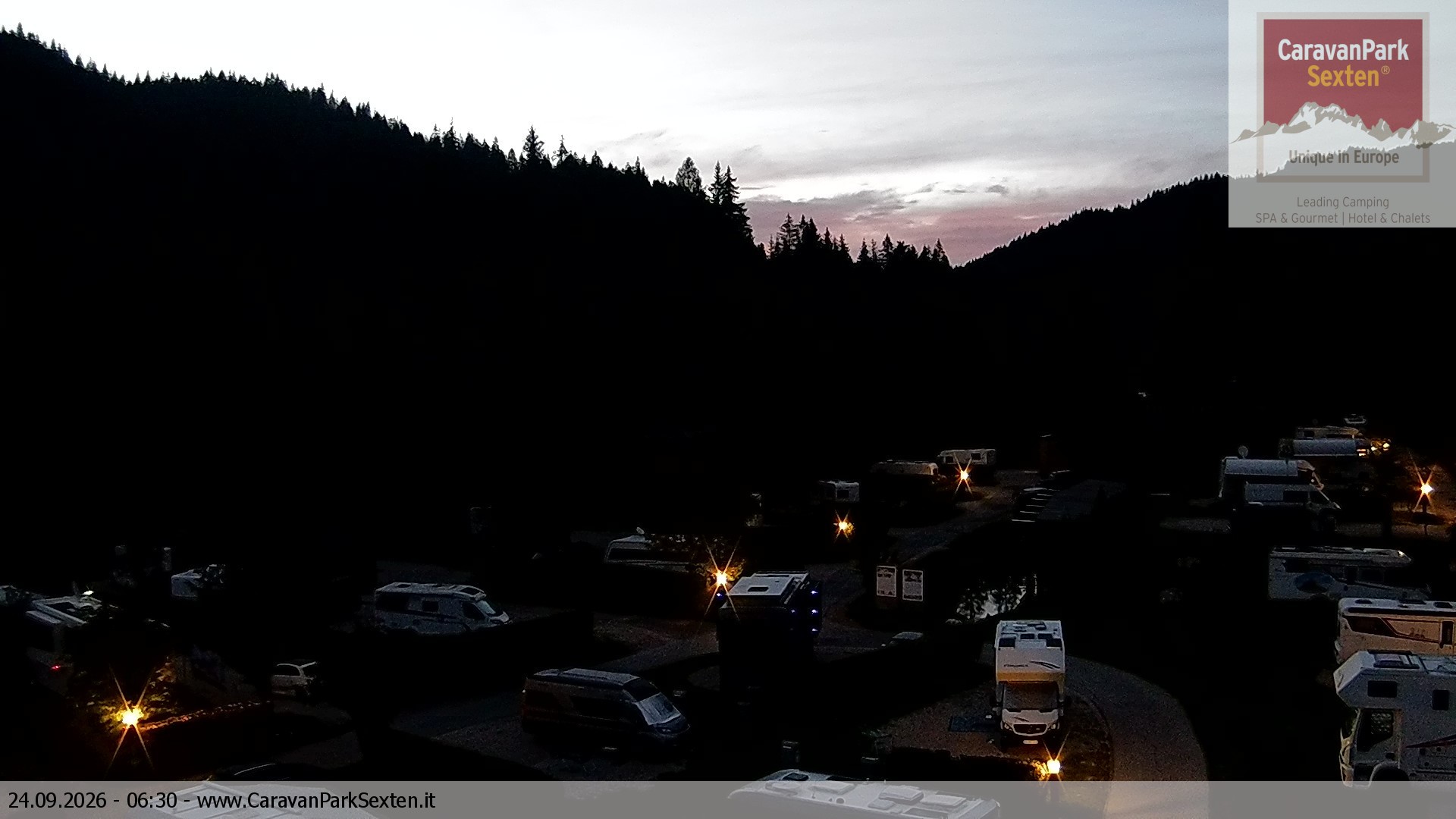 Archived image Webcam Sexten-Moos: caravanpark