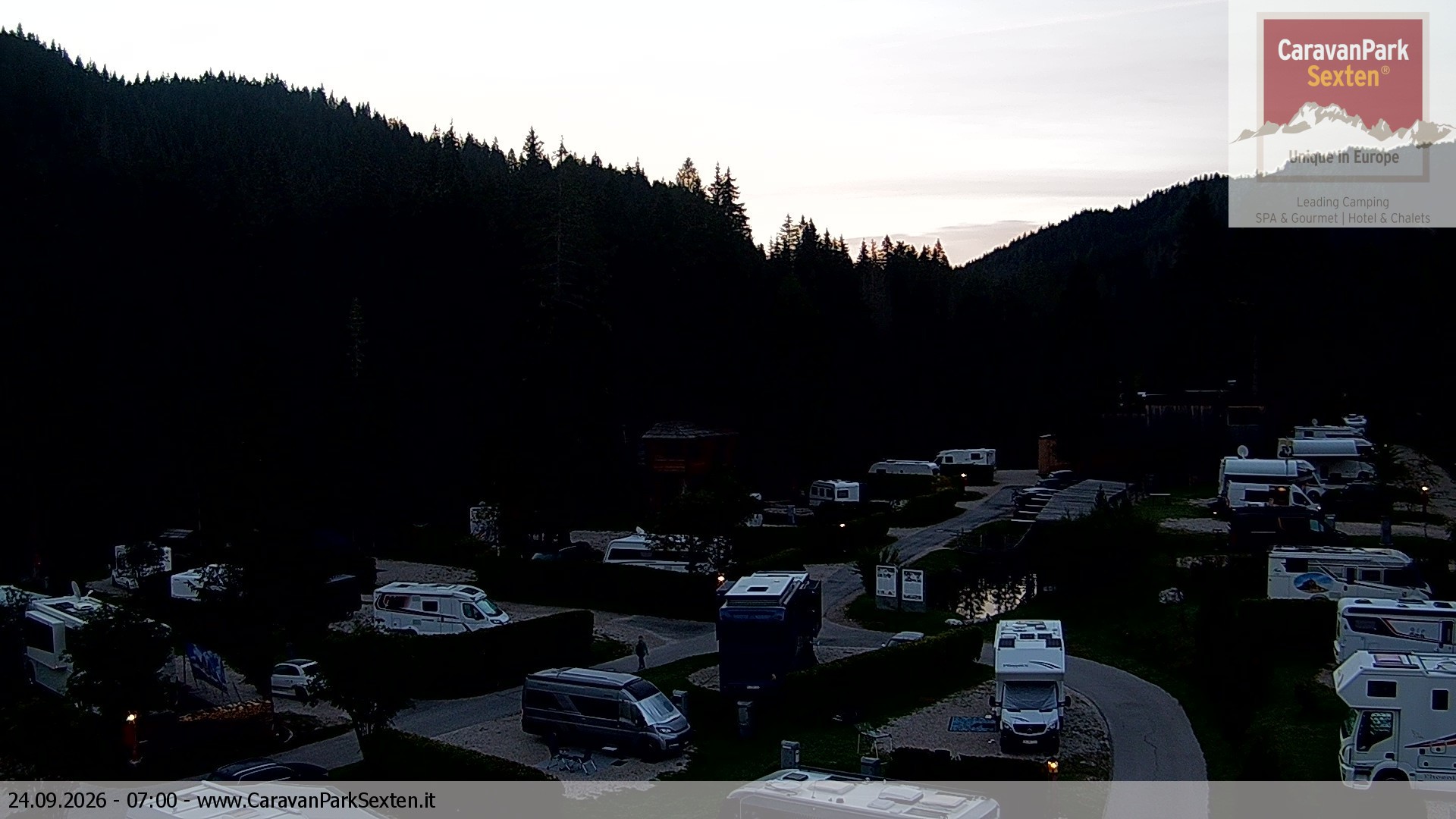 Archived image Webcam Sexten-Moos: caravanpark