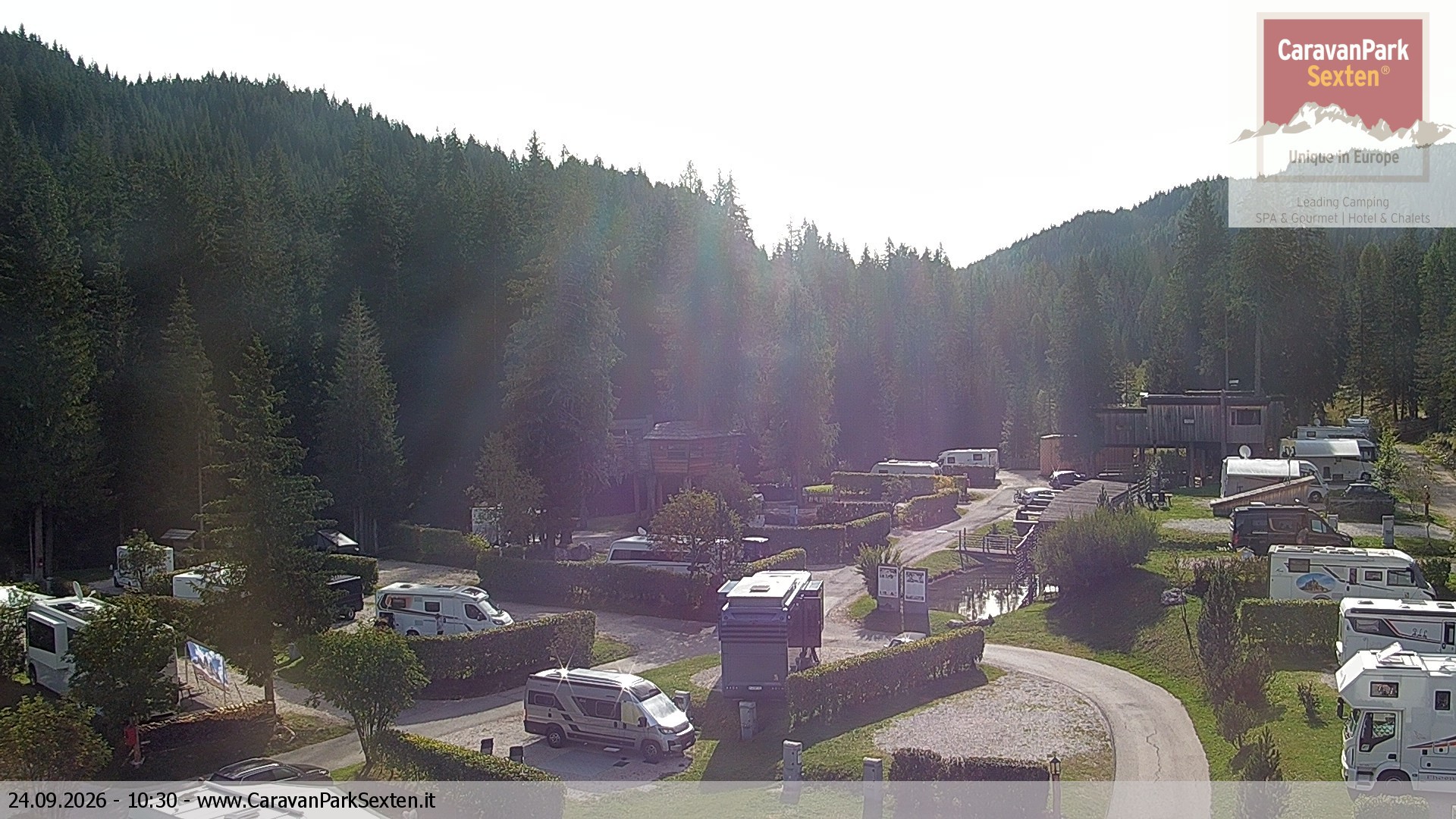 Archived image Webcam Sexten-Moos: caravanpark