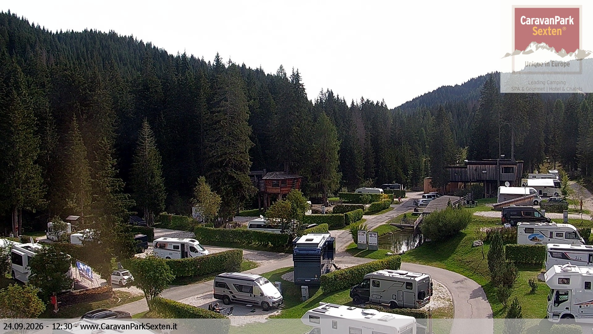 Archived image Webcam Sexten-Moos: caravanpark