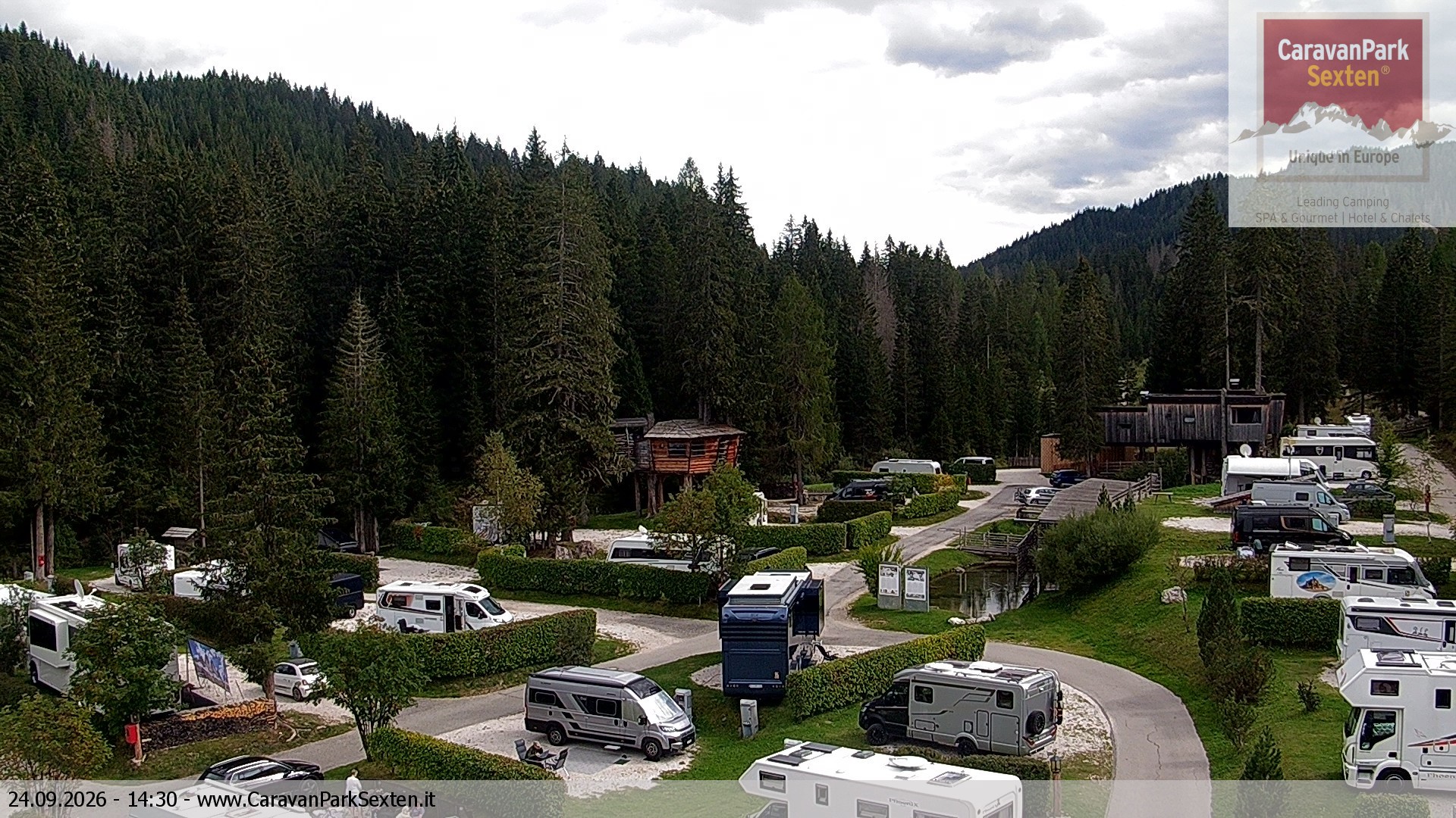 Archived image Webcam Sexten-Moos: caravanpark