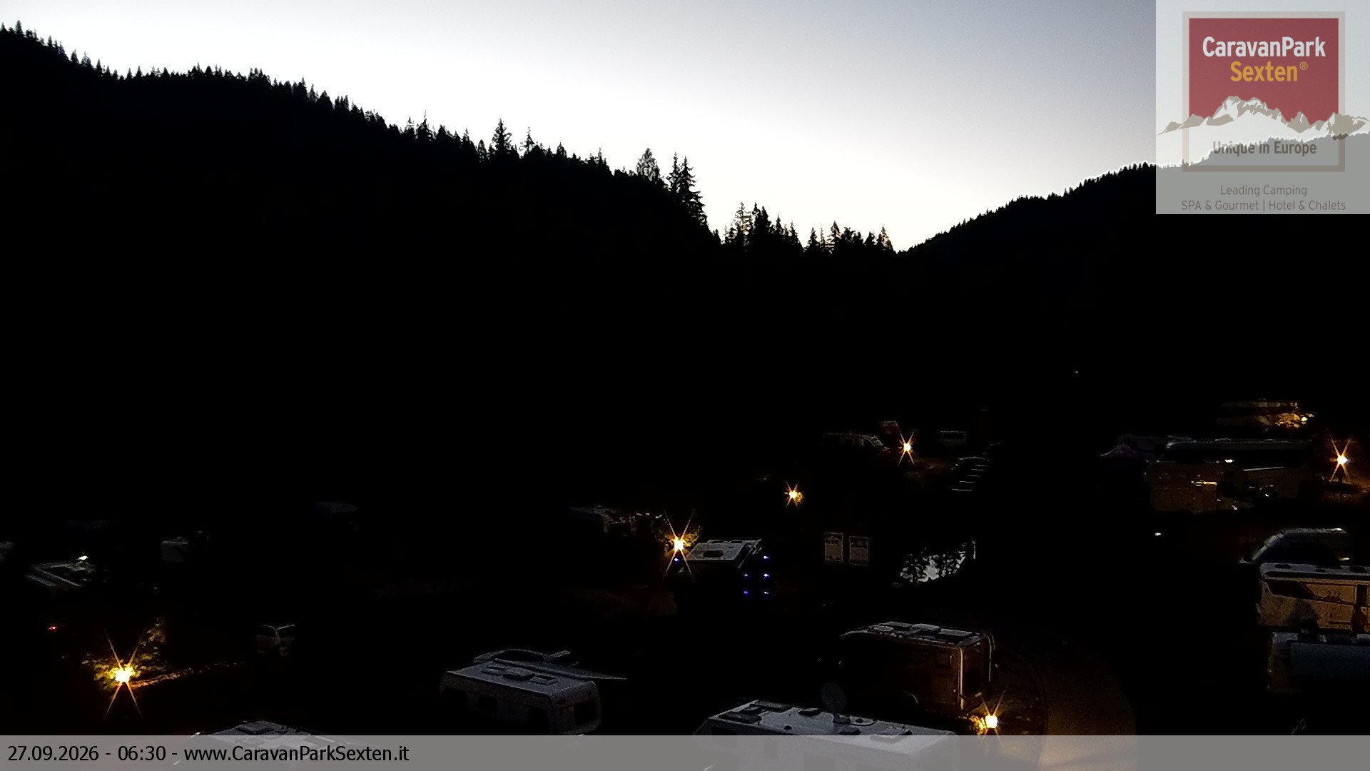 Archiv Foto Webcam Caravanpark in Sexten - Moos