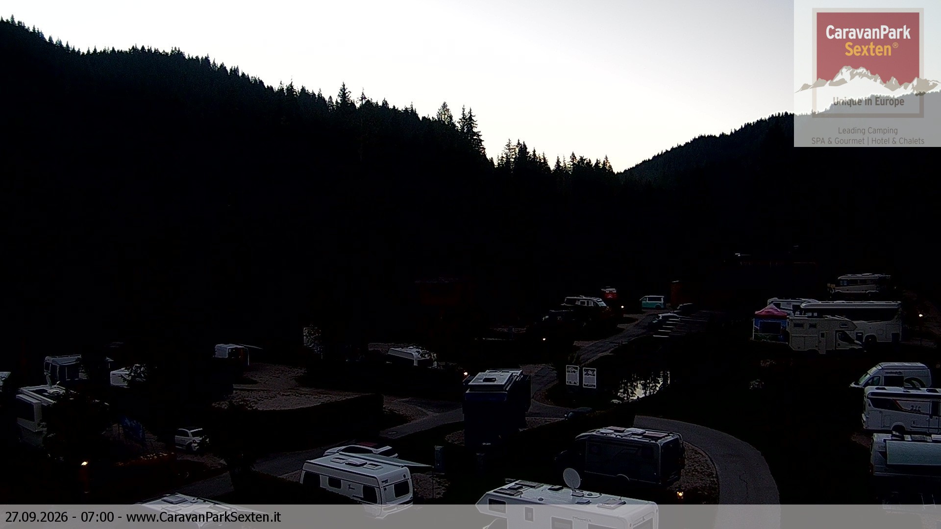 Archiv Foto Webcam Caravanpark in Sexten - Moos