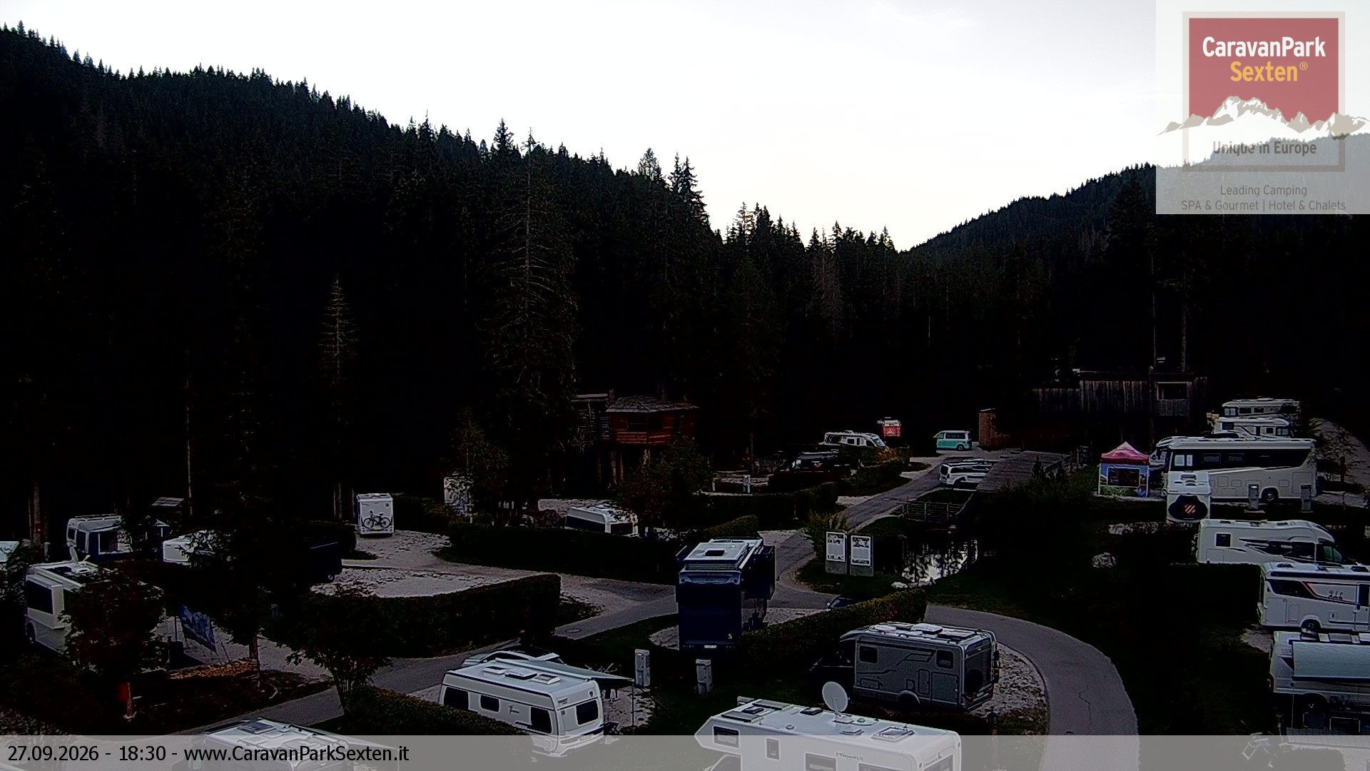 Archiv Foto Webcam Caravanpark in Sexten - Moos