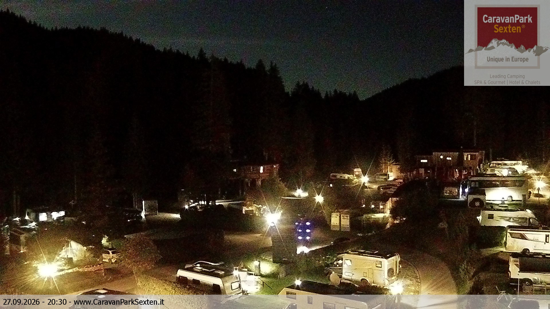 Archiv Foto Webcam Caravanpark in Sexten - Moos