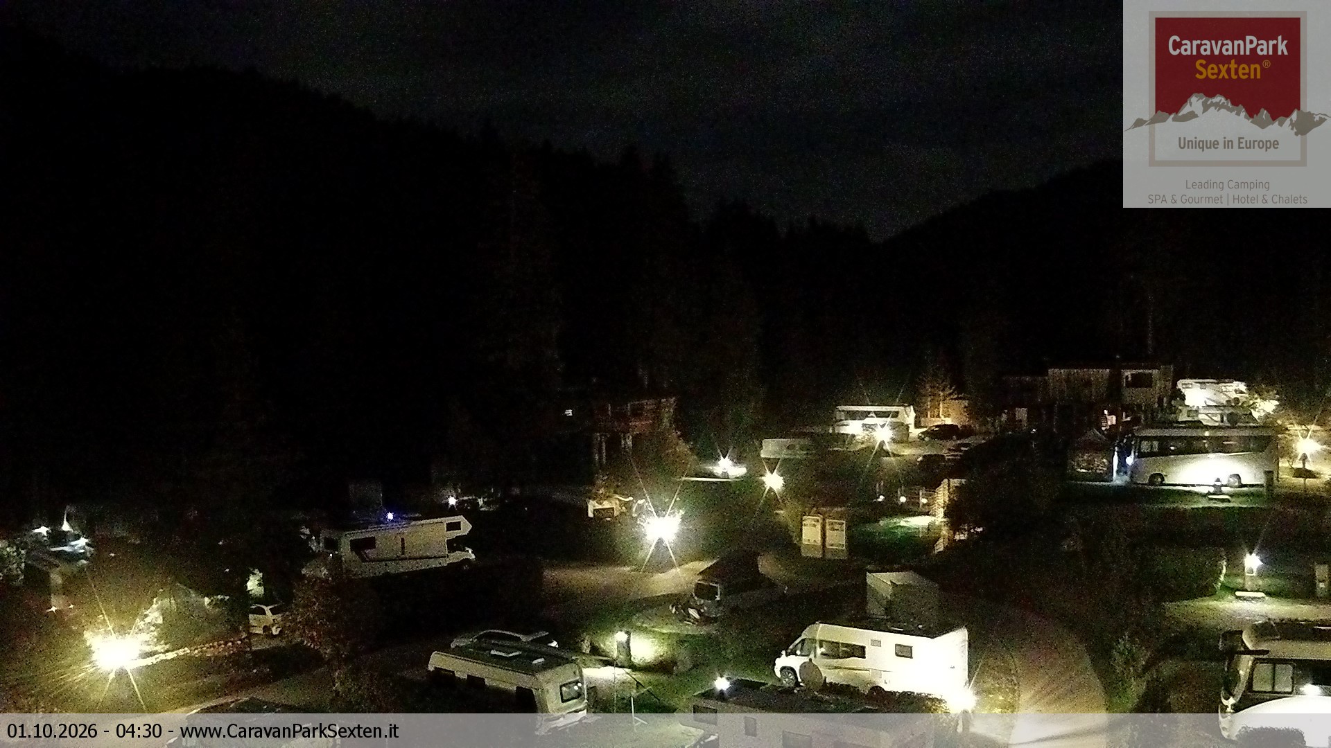 Archiv Foto Webcam Caravanpark in Sexten - Moos
