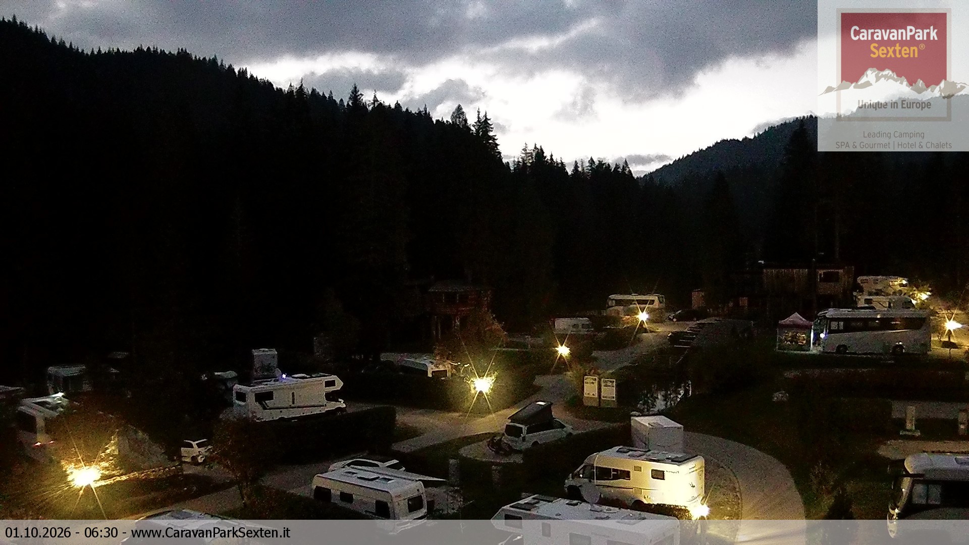 Archiv Foto Webcam Caravanpark in Sexten - Moos