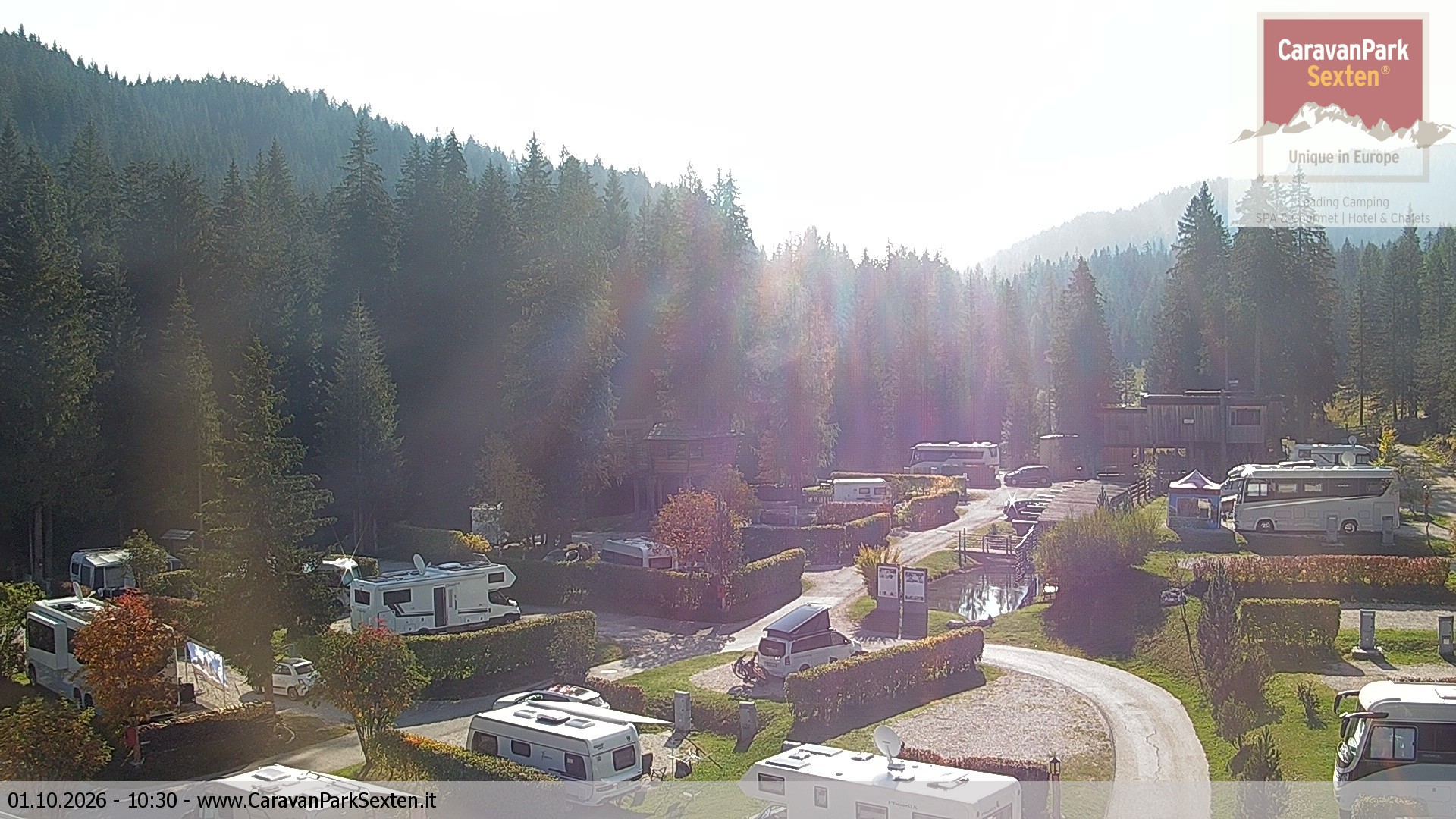 Archiv Foto Webcam Caravanpark in Sexten - Moos
