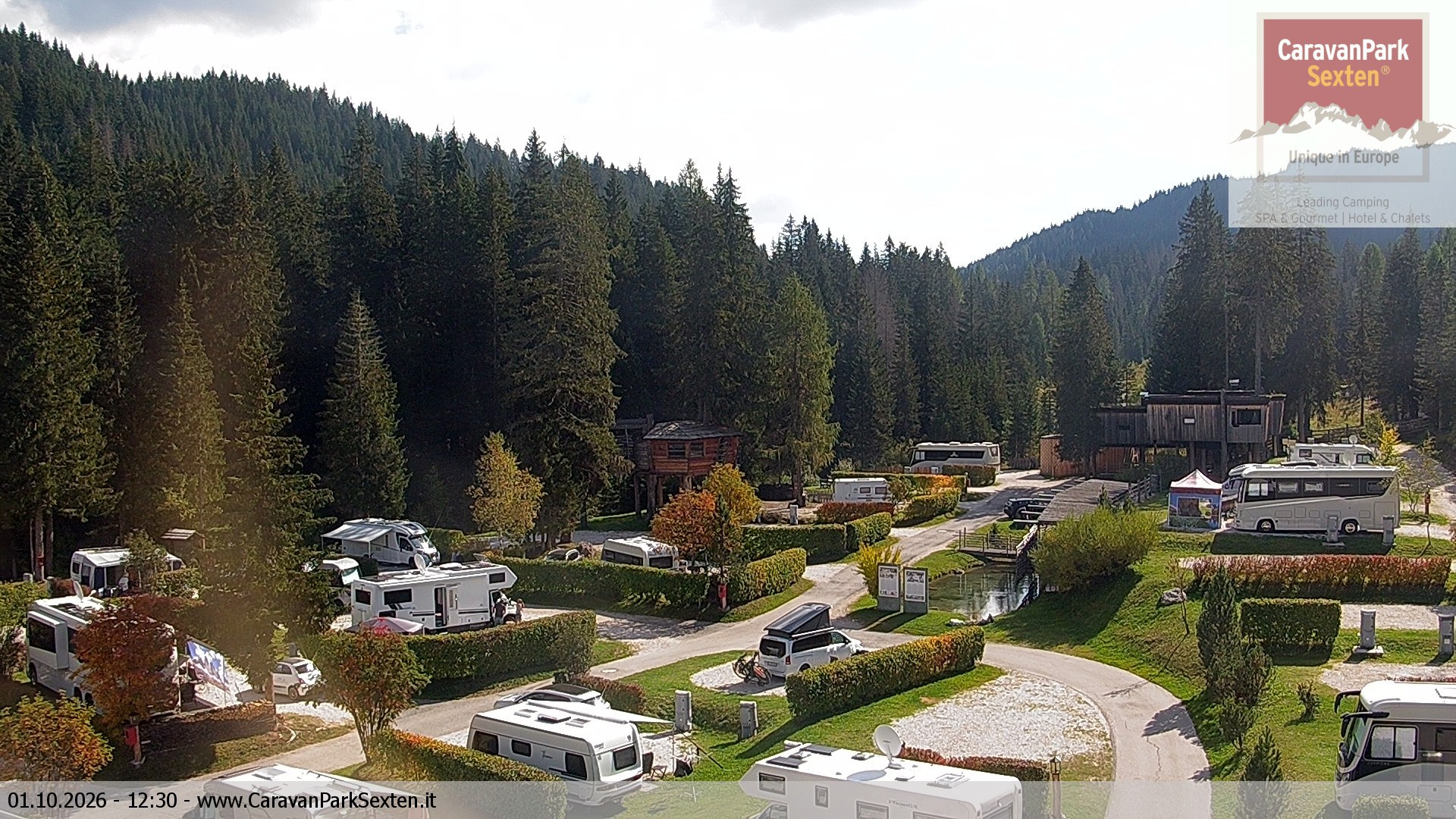 Archiv Foto Webcam Caravanpark in Sexten - Moos