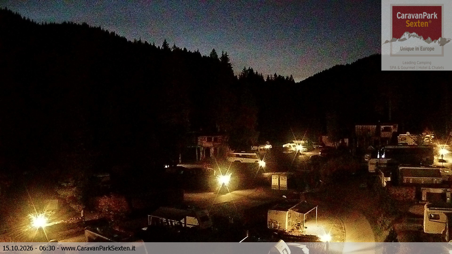 Archiv Foto Webcam Caravanpark in Sexten - Moos