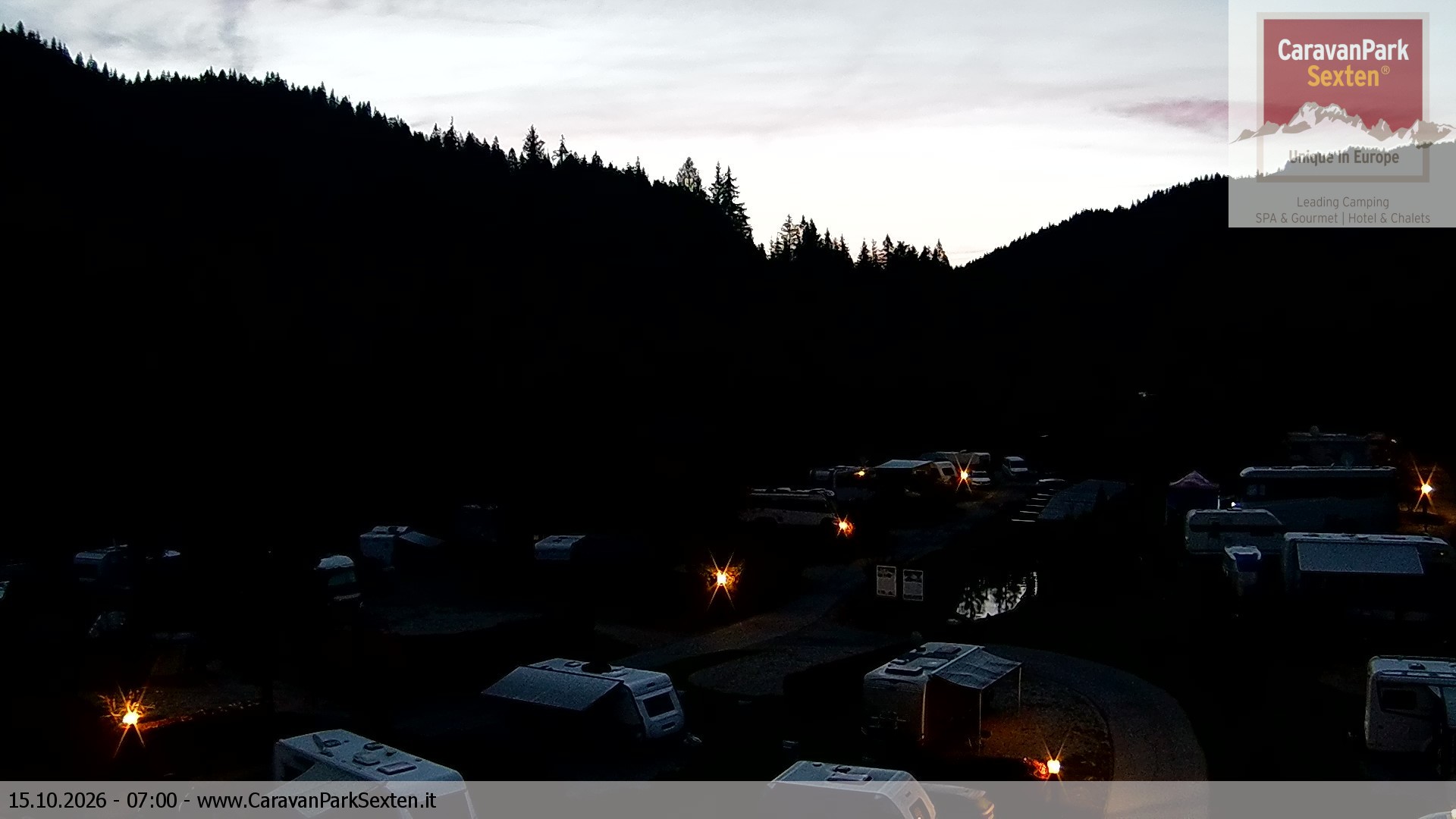 Archiv Foto Webcam Caravanpark in Sexten - Moos