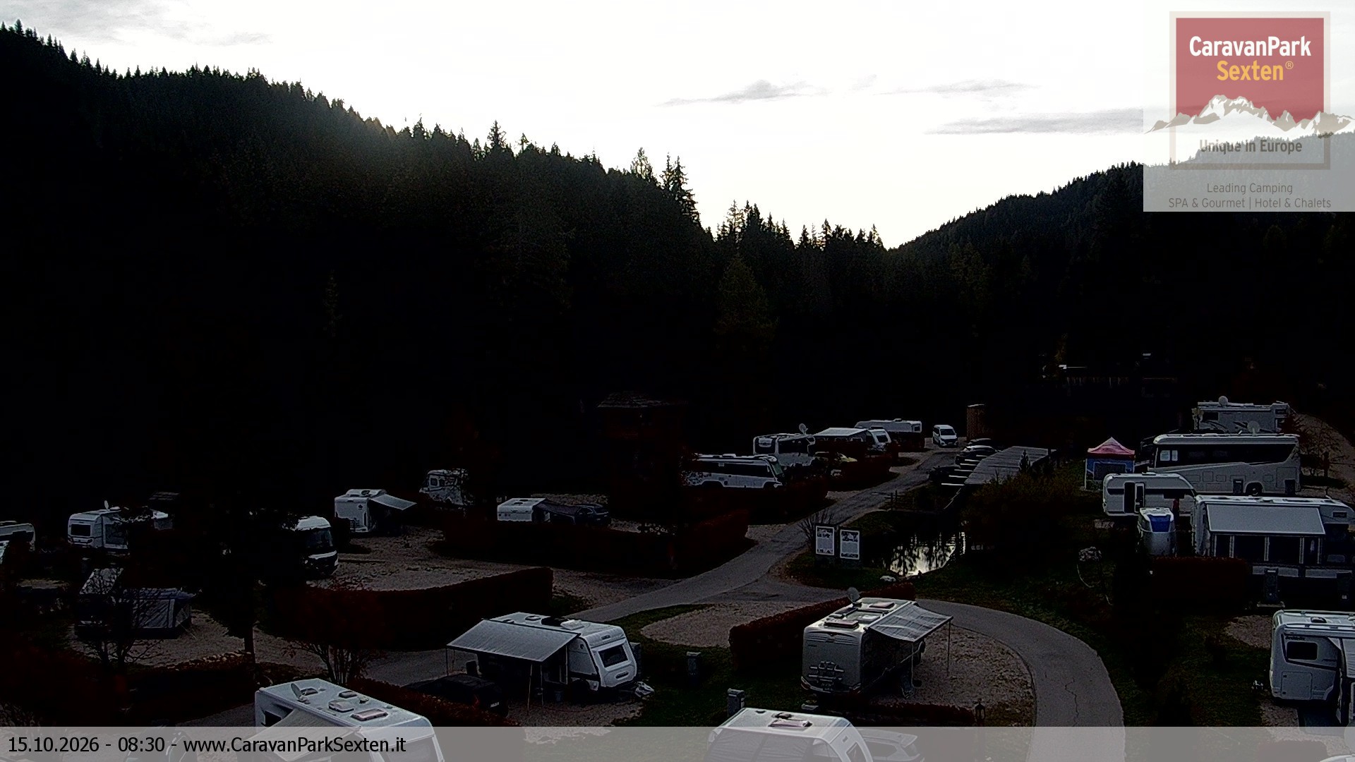 Archiv Foto Webcam Caravanpark in Sexten - Moos