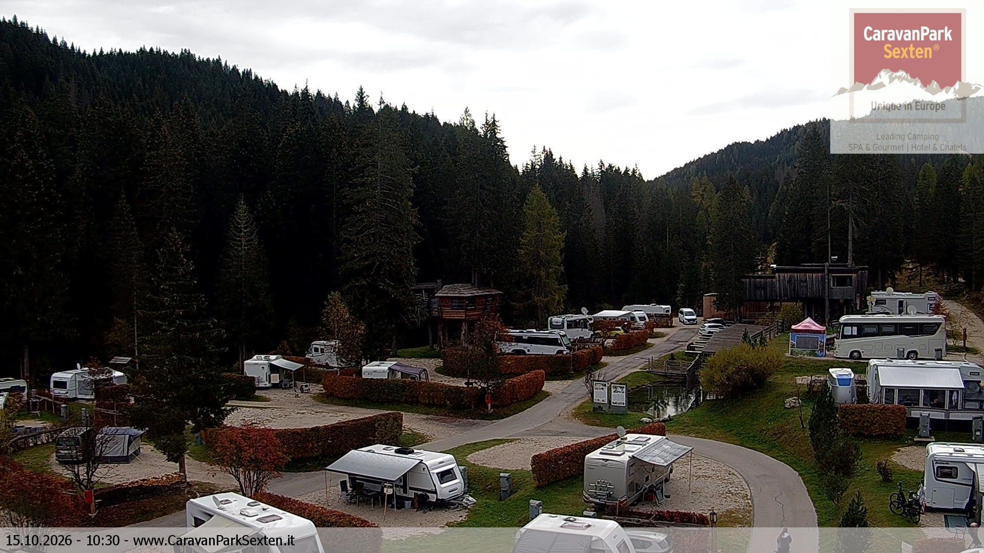 Archiv Foto Webcam Caravanpark in Sexten - Moos