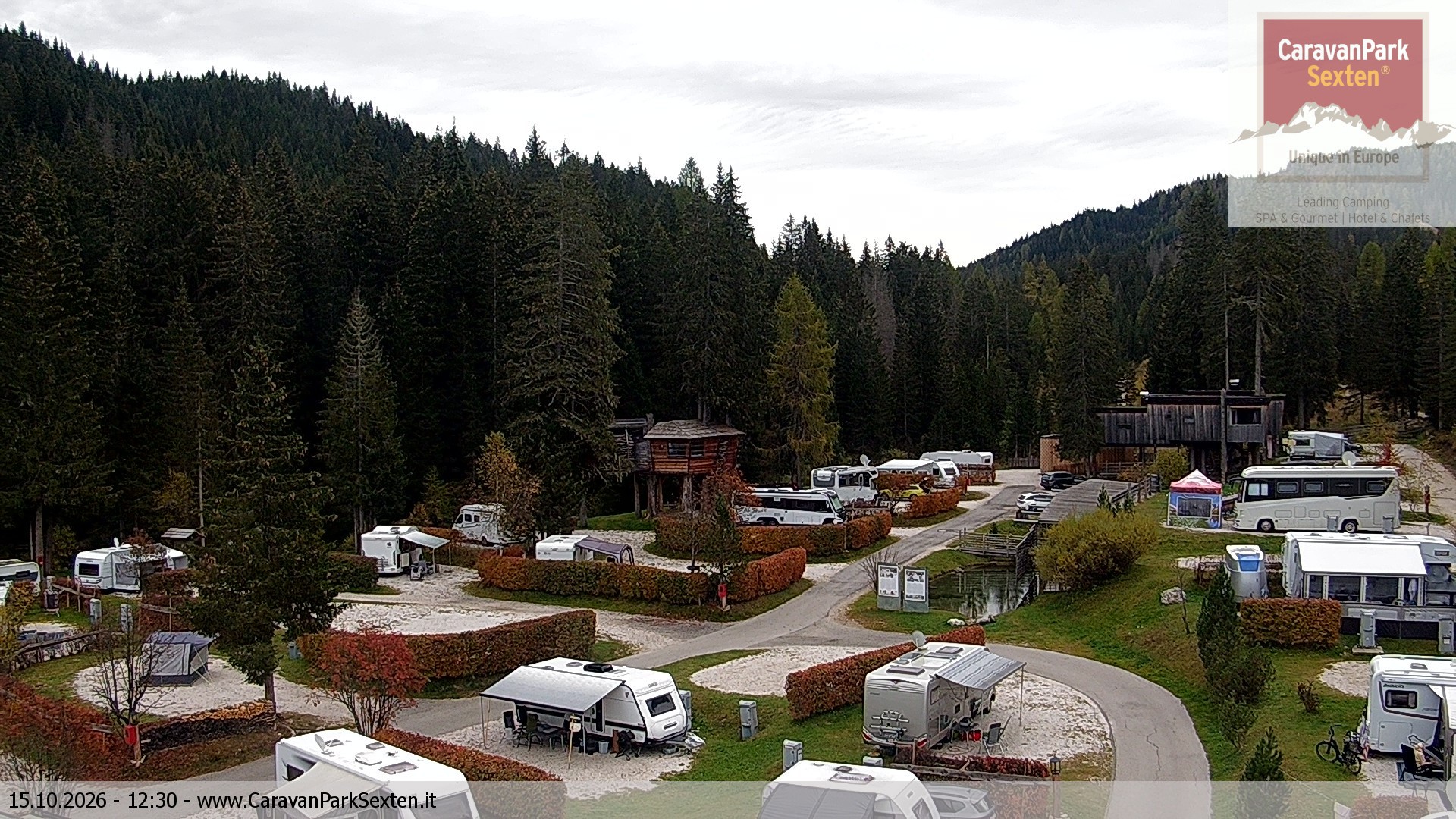 Archiv Foto Webcam Caravanpark in Sexten - Moos