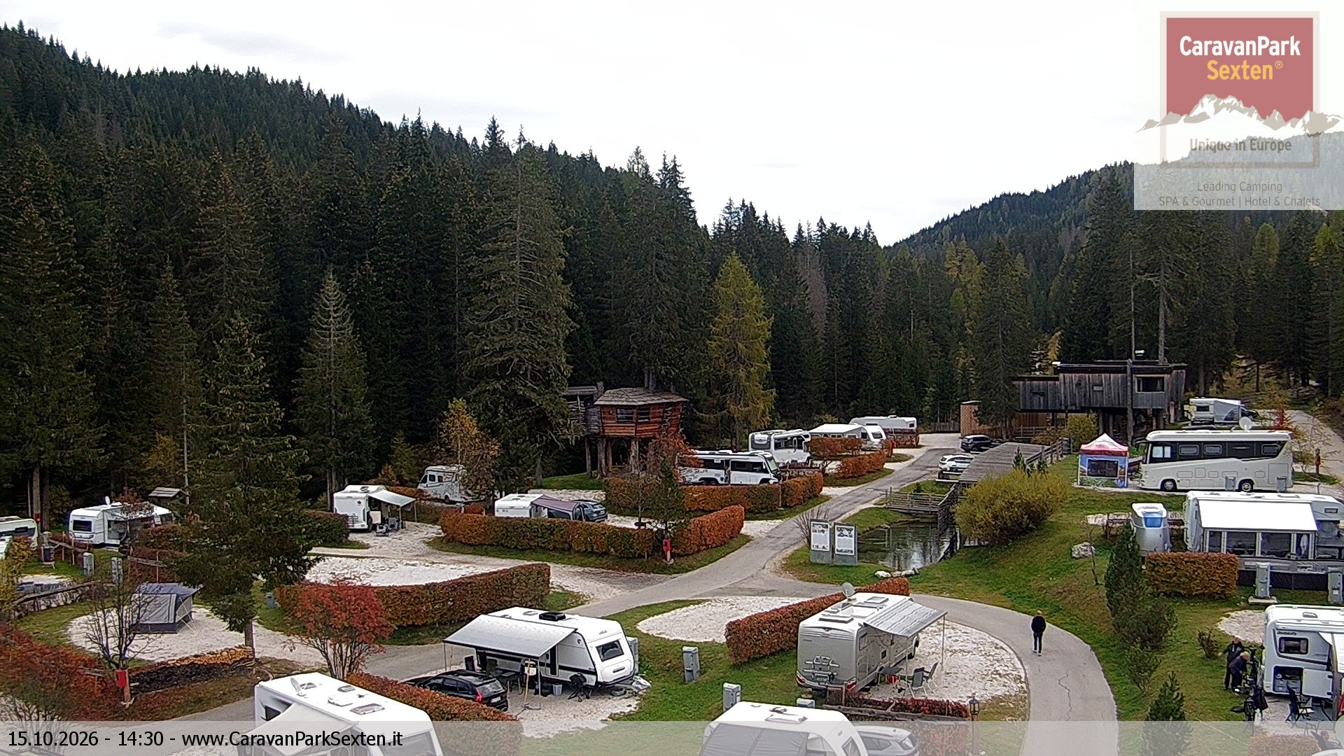 Archiv Foto Webcam Caravanpark in Sexten - Moos