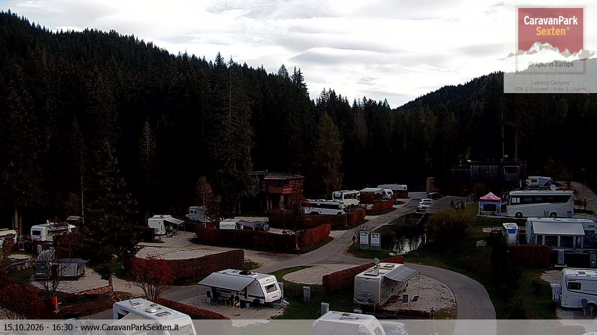 Archiv Foto Webcam Caravanpark in Sexten - Moos