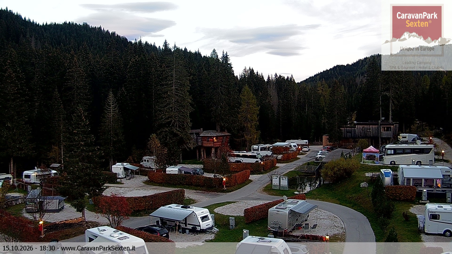 Archiv Foto Webcam Caravanpark in Sexten - Moos