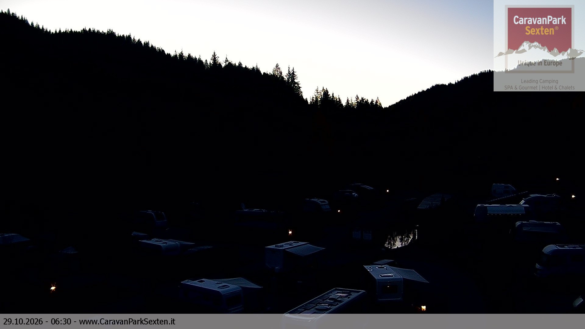 Archiv Foto Webcam Caravanpark in Sexten - Moos