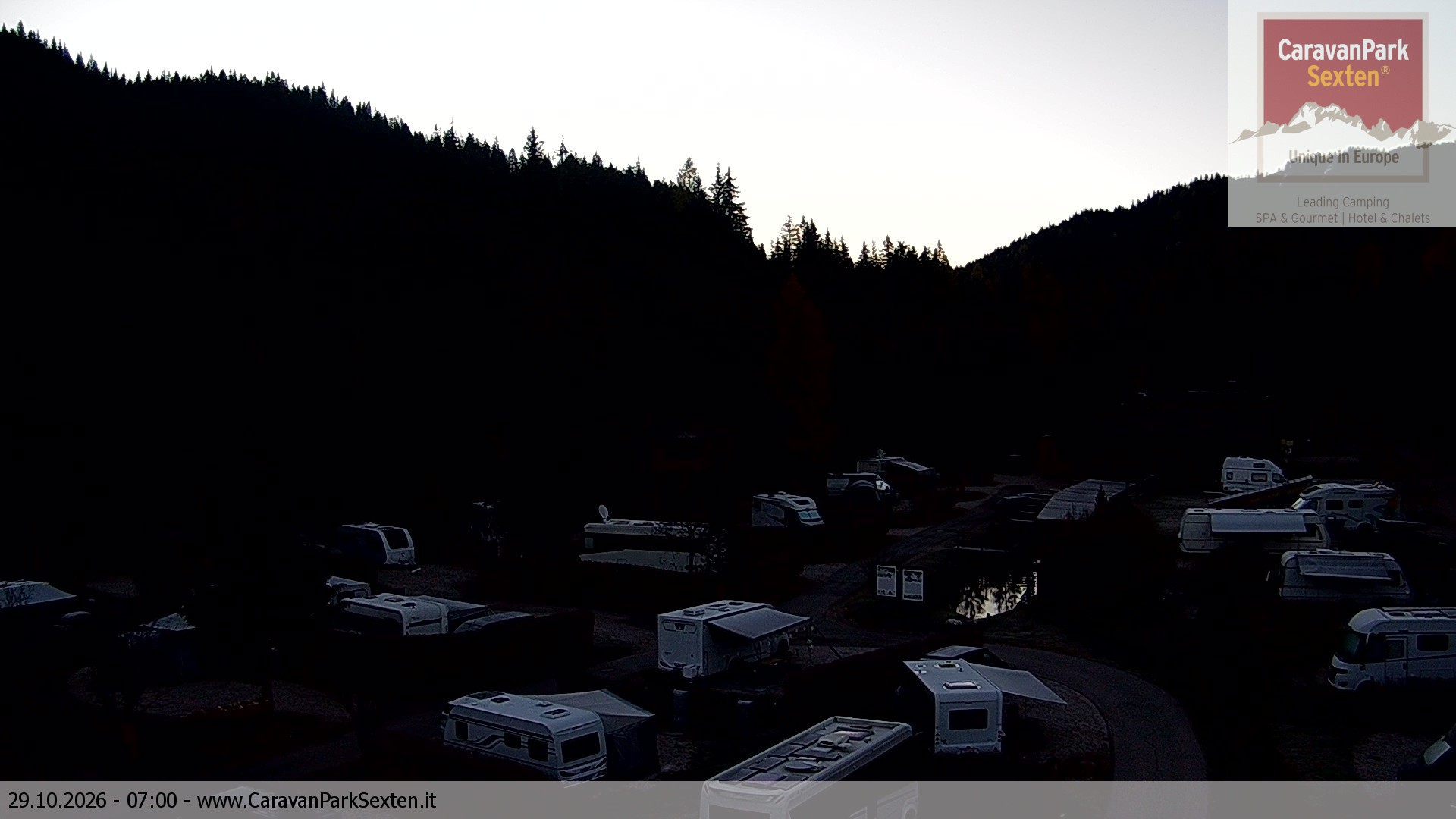 Archiv Foto Webcam Caravanpark in Sexten - Moos