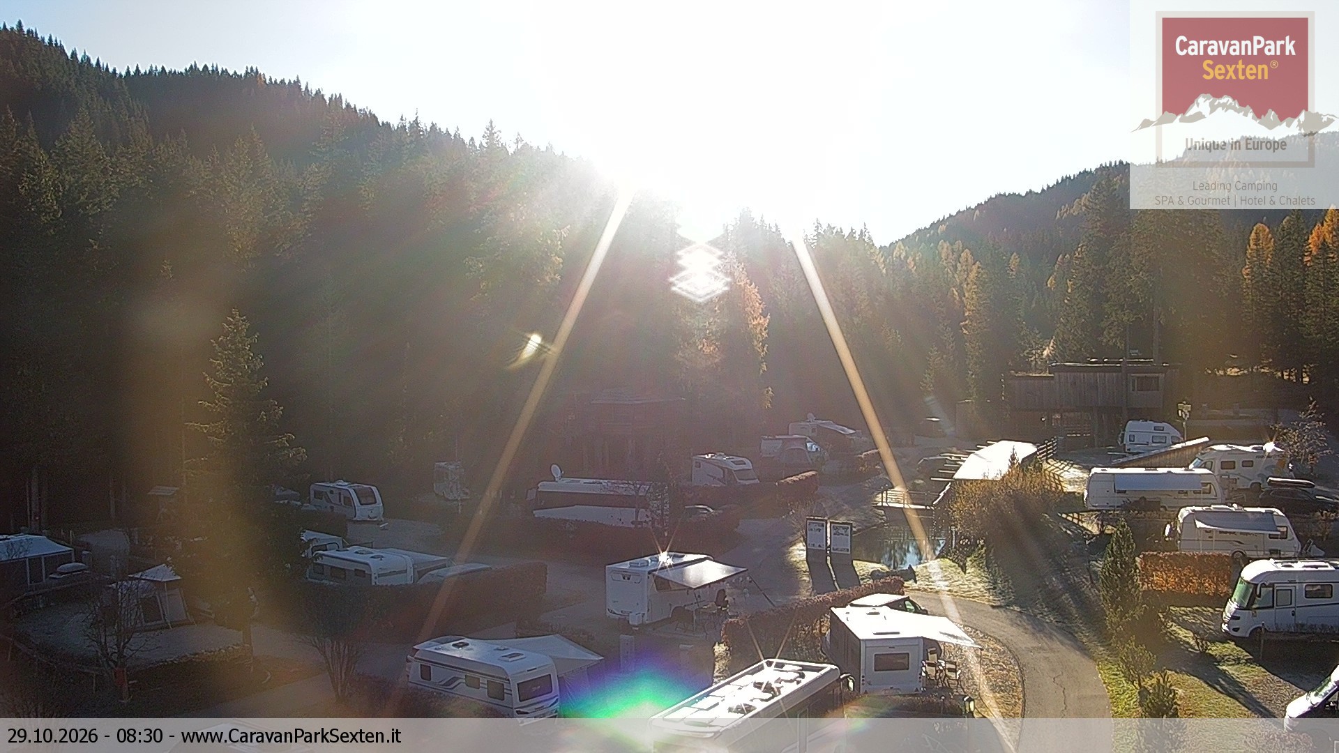 Archiv Foto Webcam Caravanpark in Sexten - Moos