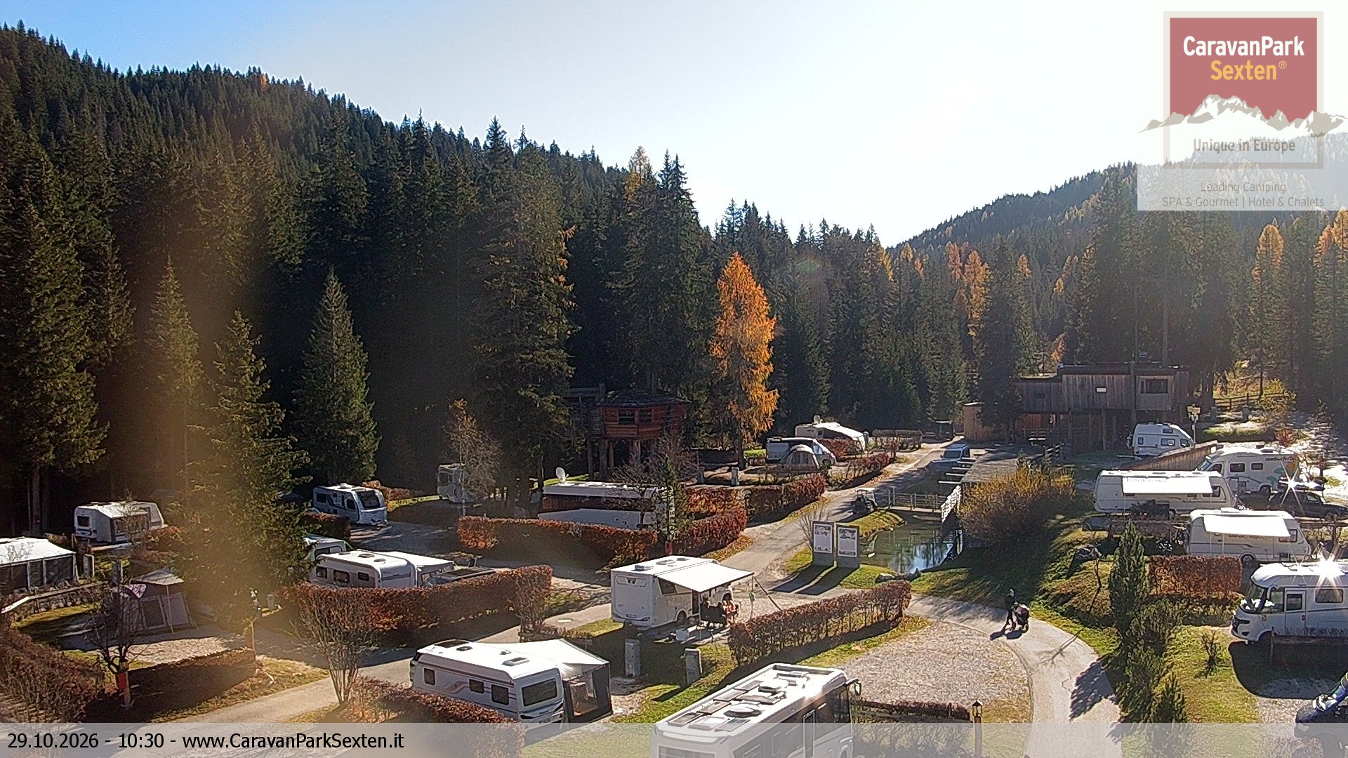 Archiv Foto Webcam Caravanpark in Sexten - Moos